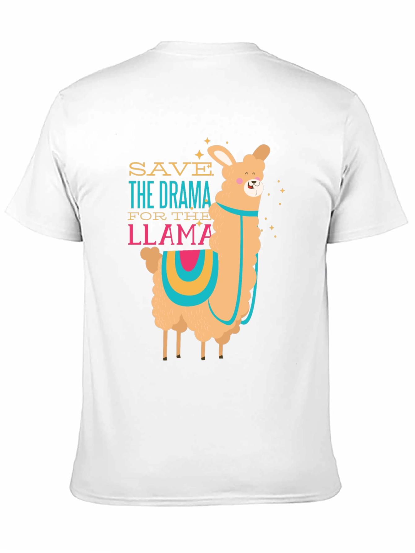 Black Save The Drama For The Llama T-Shirt view 11
