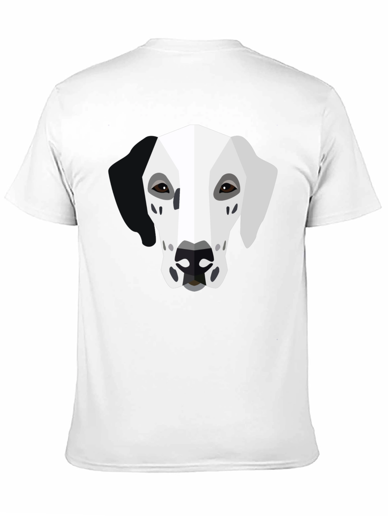Black Geometric Dalmatian Graphic Tee - Unisex Black T-Shirt view 11