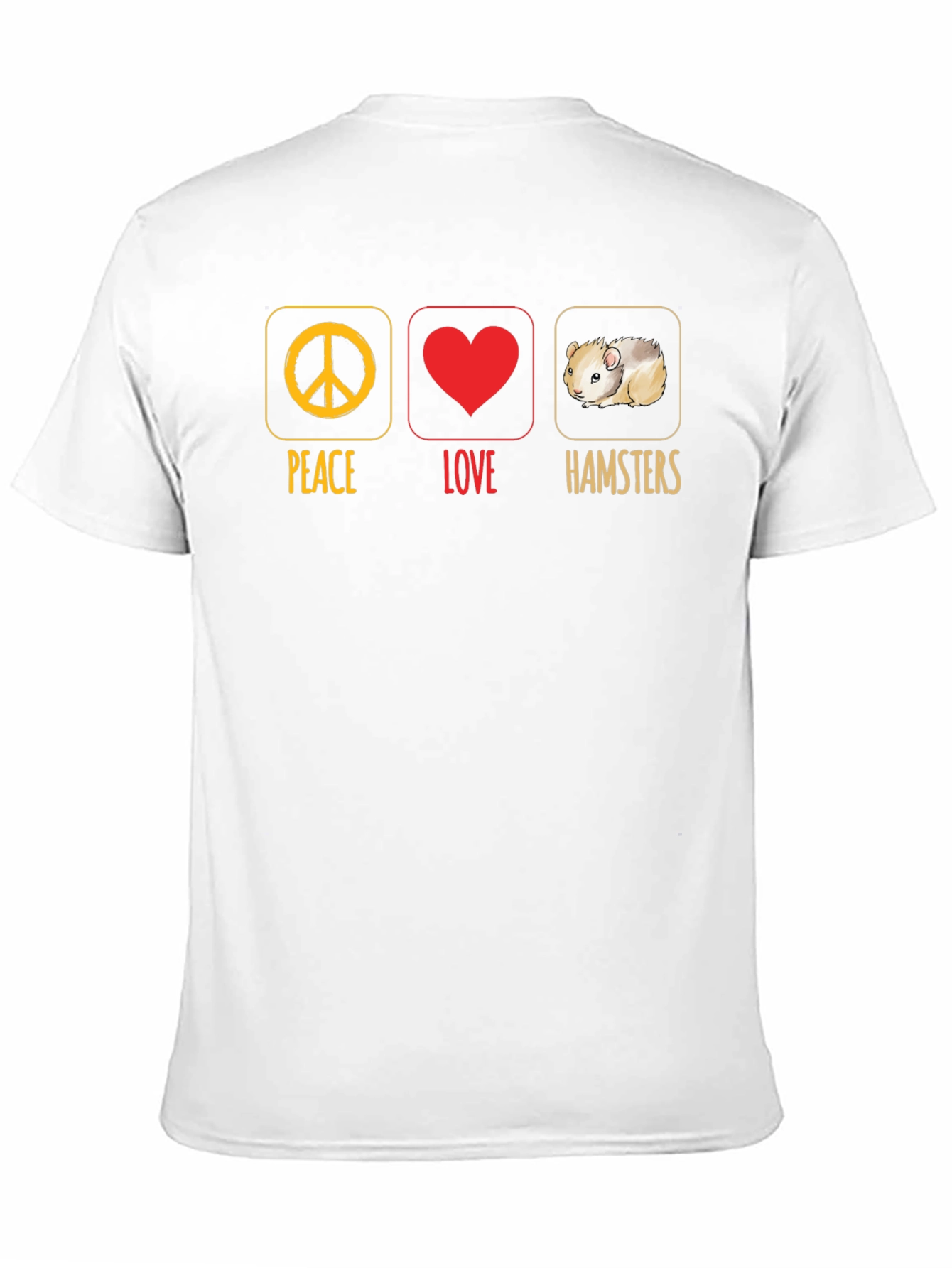 Black Peace Love Hamsters T-Shirt view 11