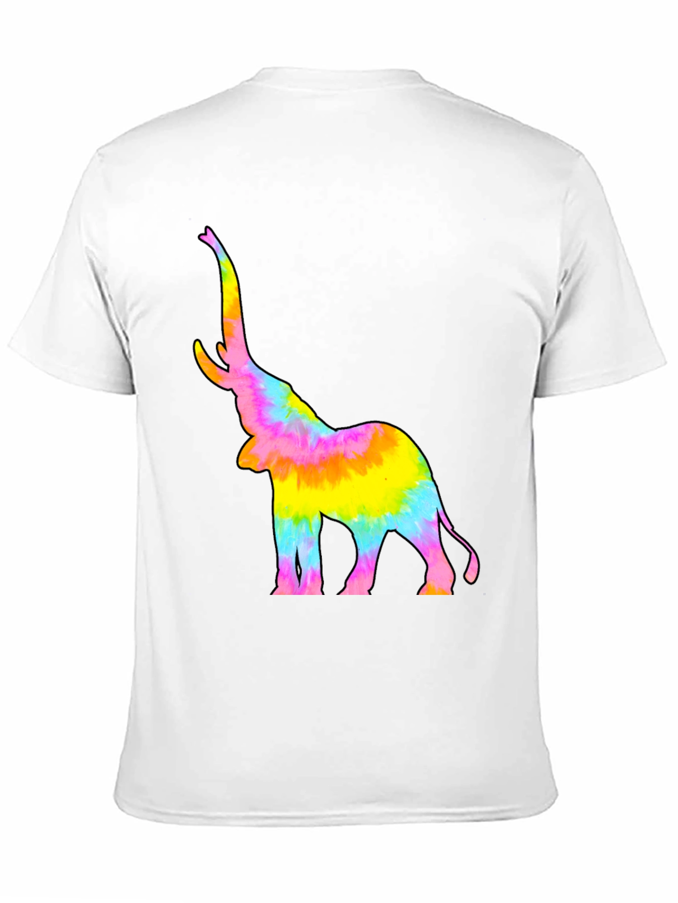 Black Tie-Dye Elephant Graphic Tee view 11