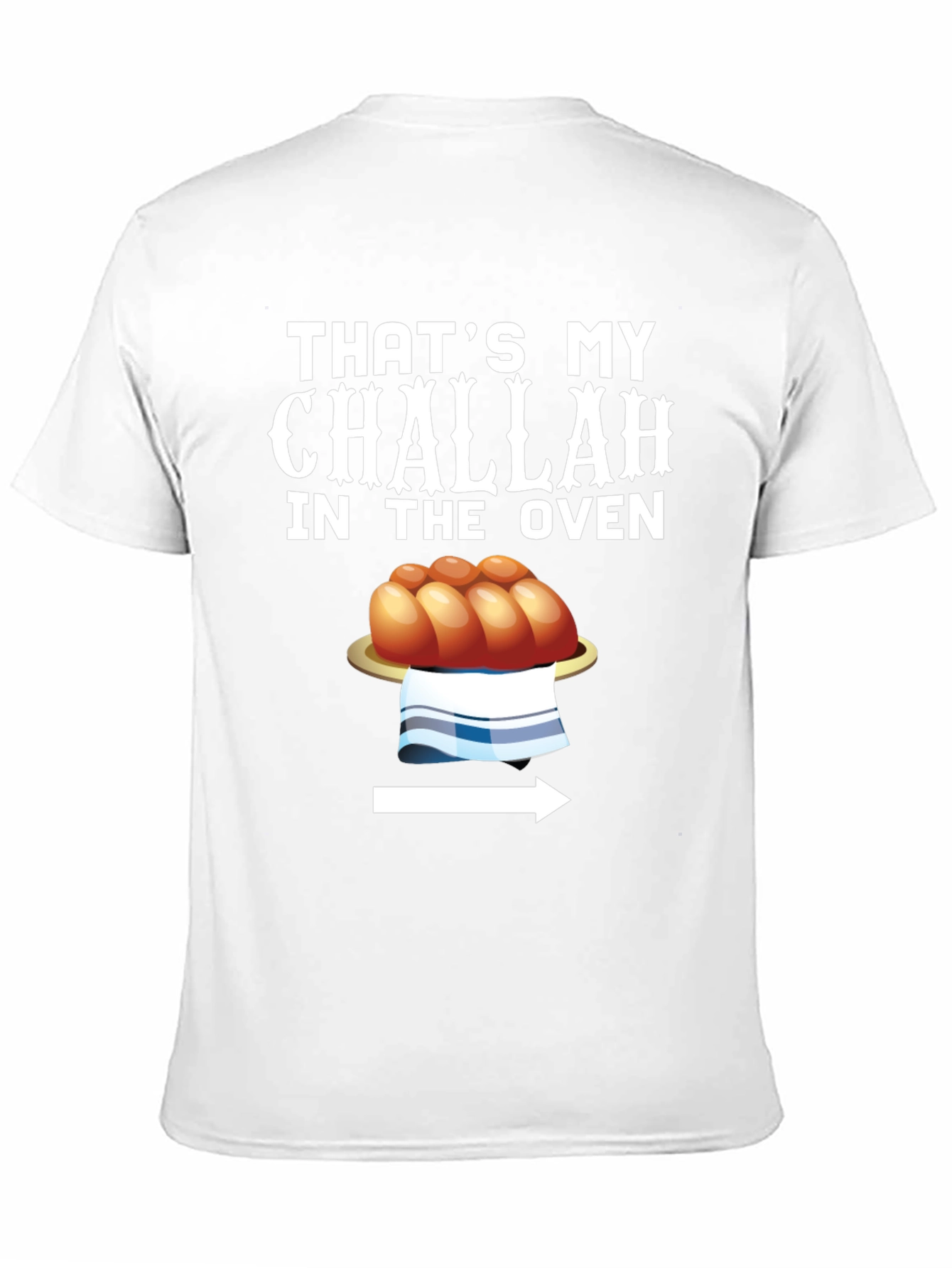 Black That's My Challah in the Oven Funny T-Shirt view 11