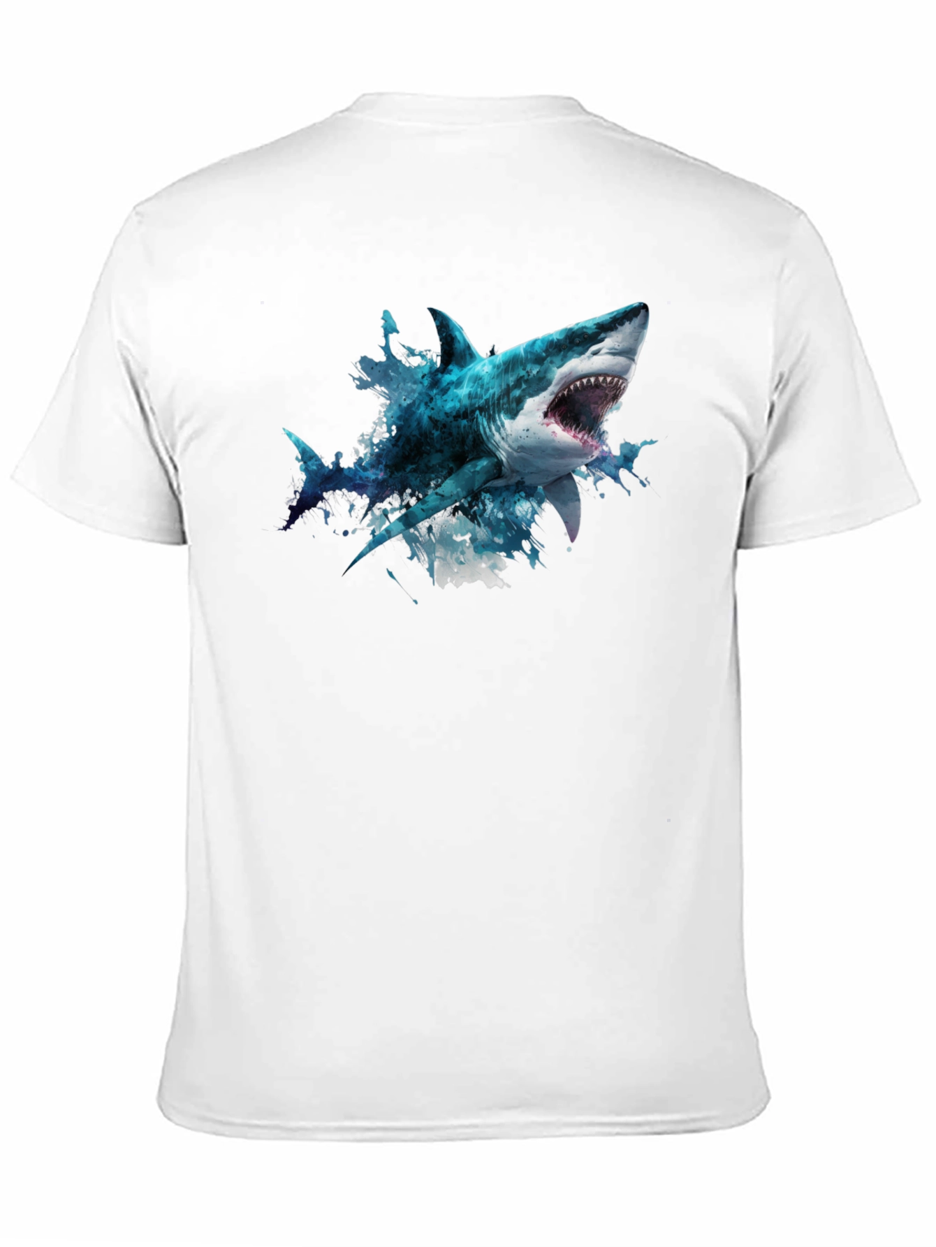 Black Shark Graphic Print Black T-Shirt view 11