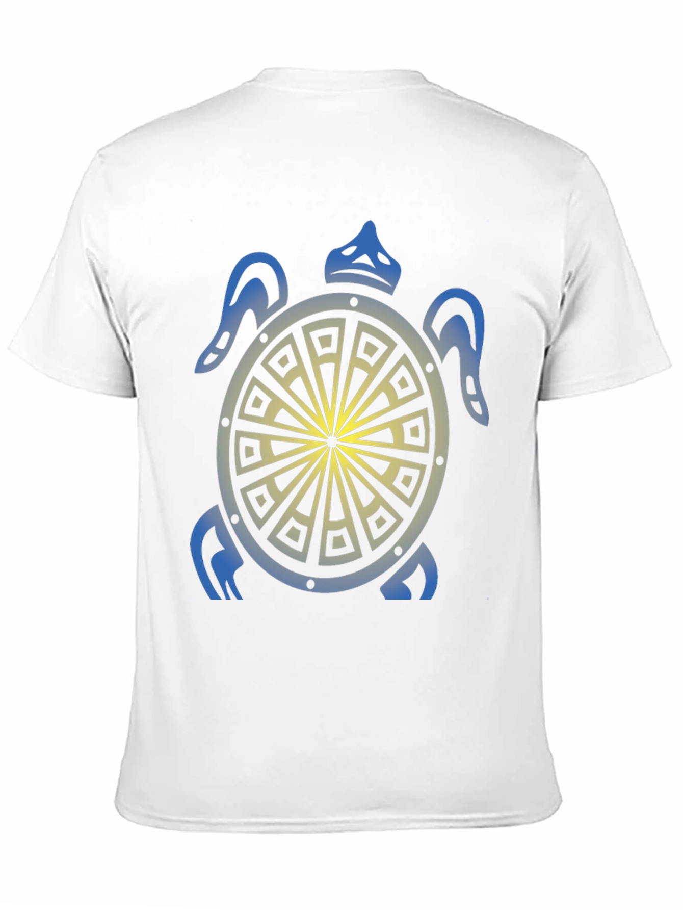 Black Turtle Graphic Tee - Black Tribal Design Shirt view 11