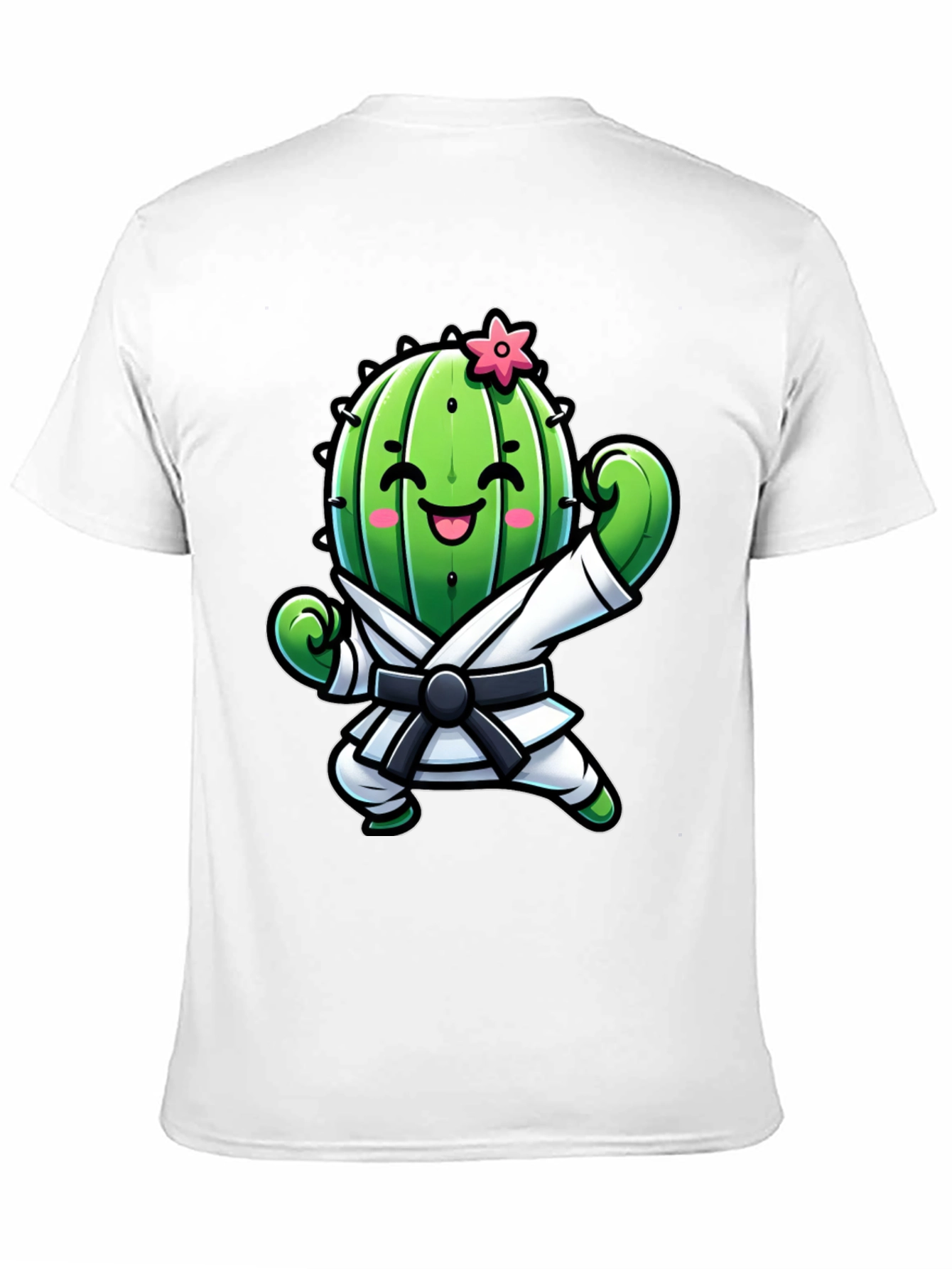 Black Karate Cactus T-Shirt - Funny Martial Arts Tee view 11