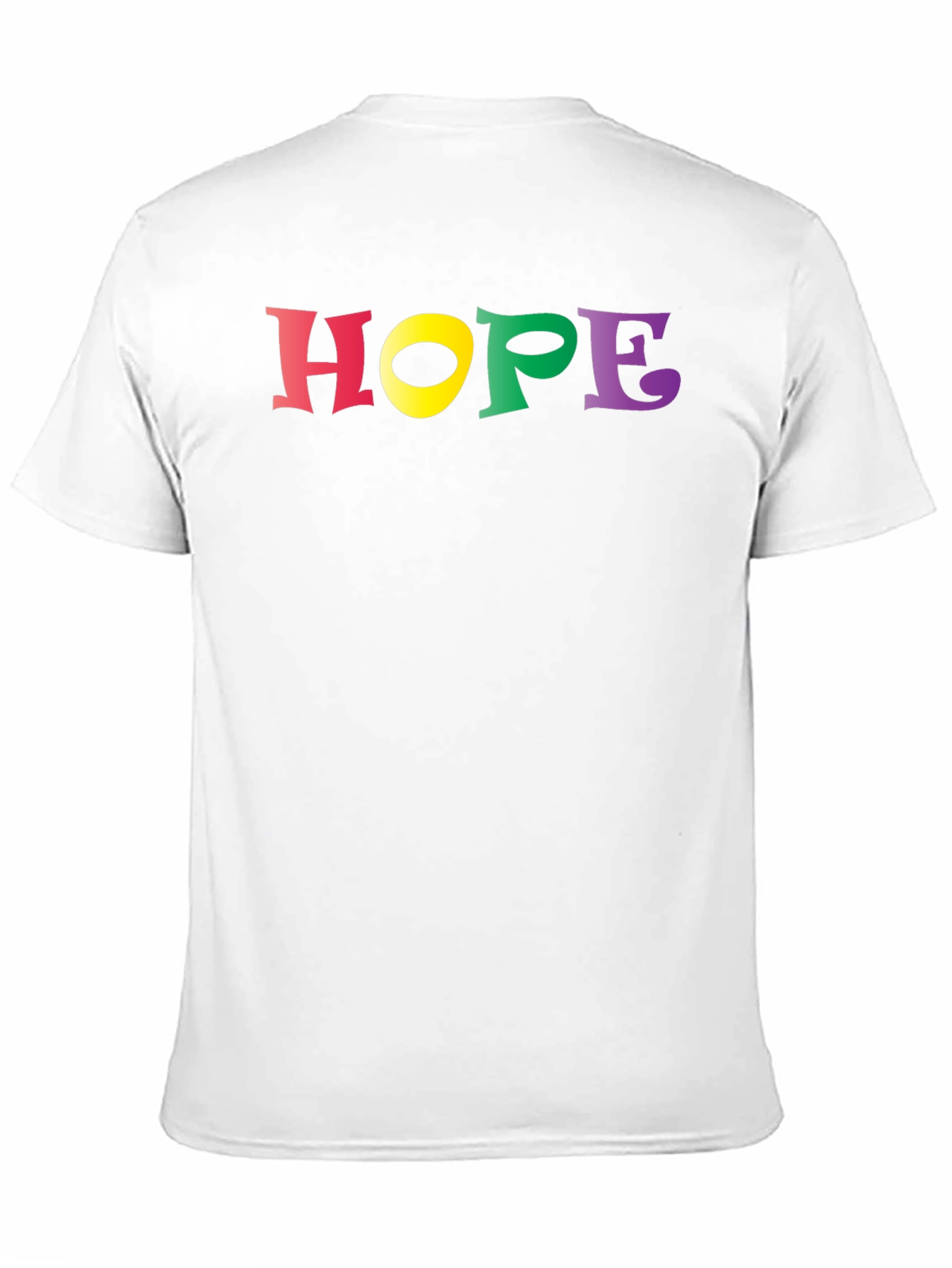 Black Colorful 'Hope' Graphic Black T-Shirt view 11