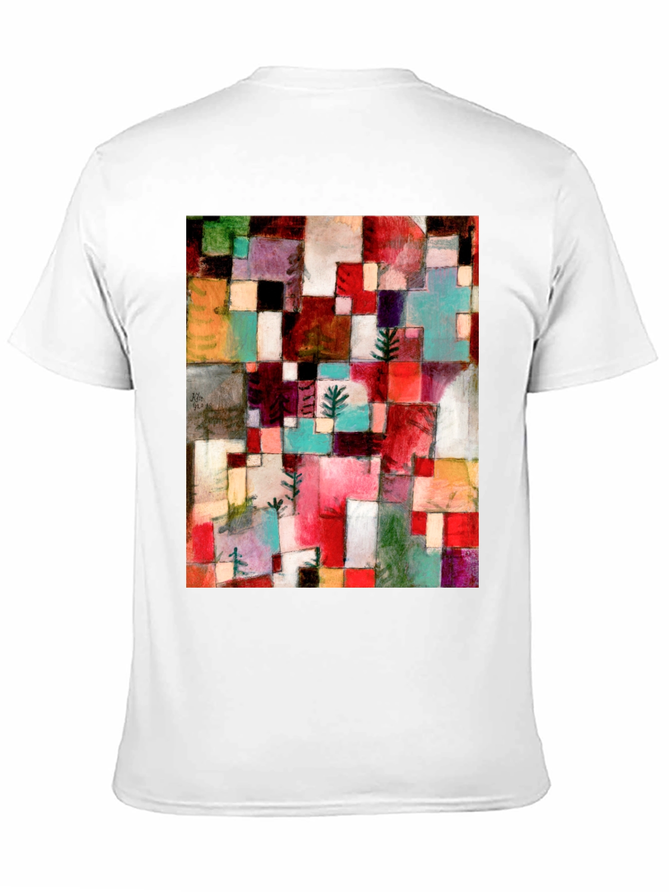 Black Abstract Art T-Shirt: Geometric Design view 11
