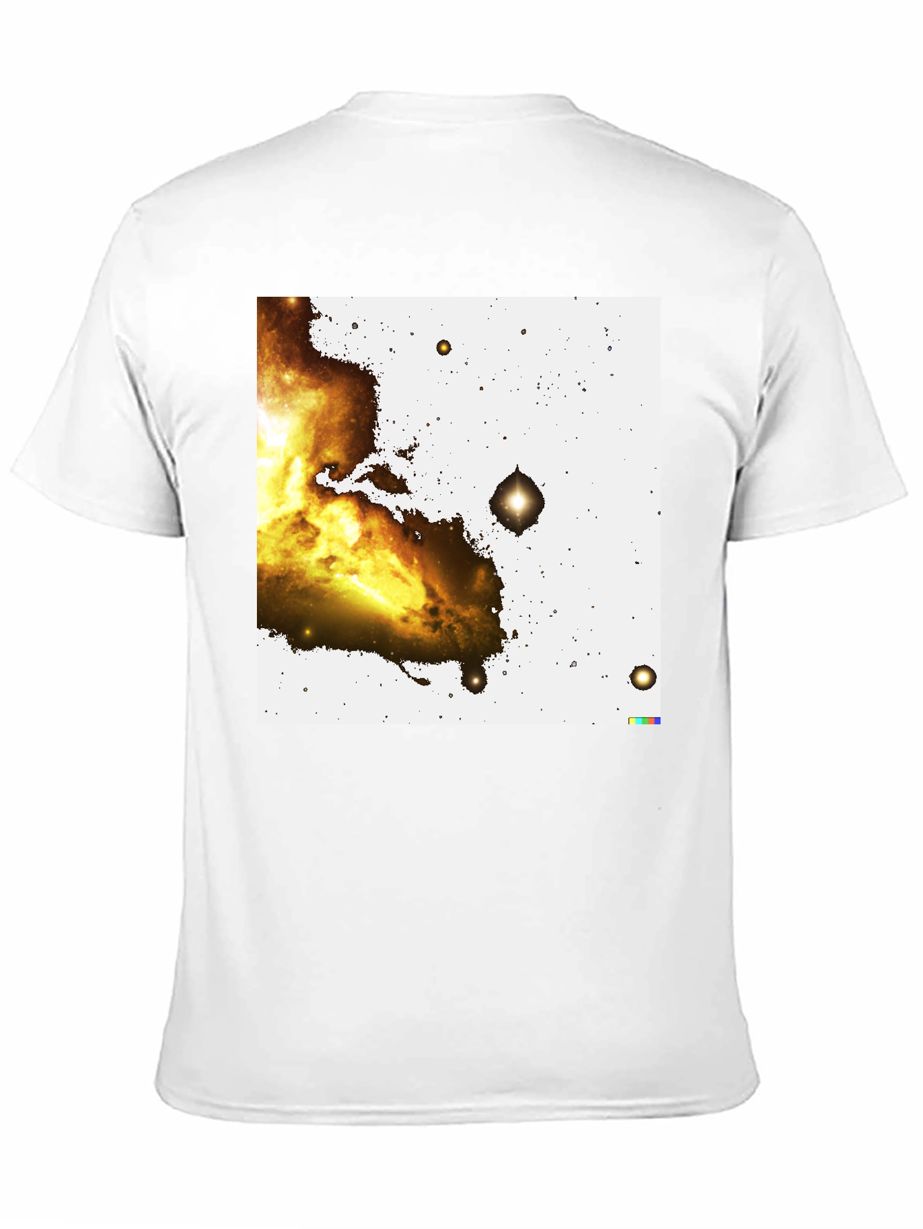 Black Nebula Print Black T-Shirt view 11