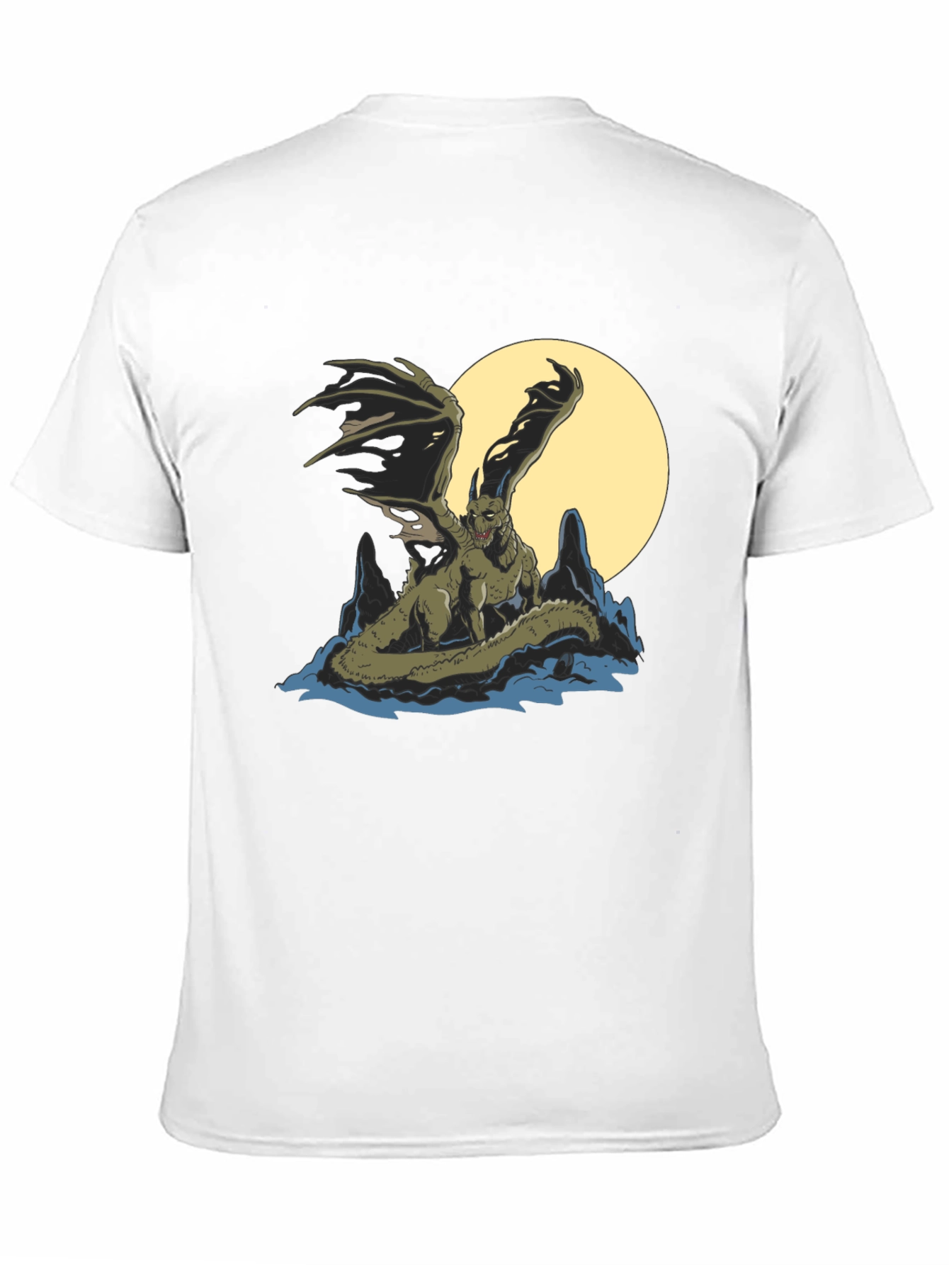 Black Dragon T-Shirt - Mythical Creature Graphic Tee view 11