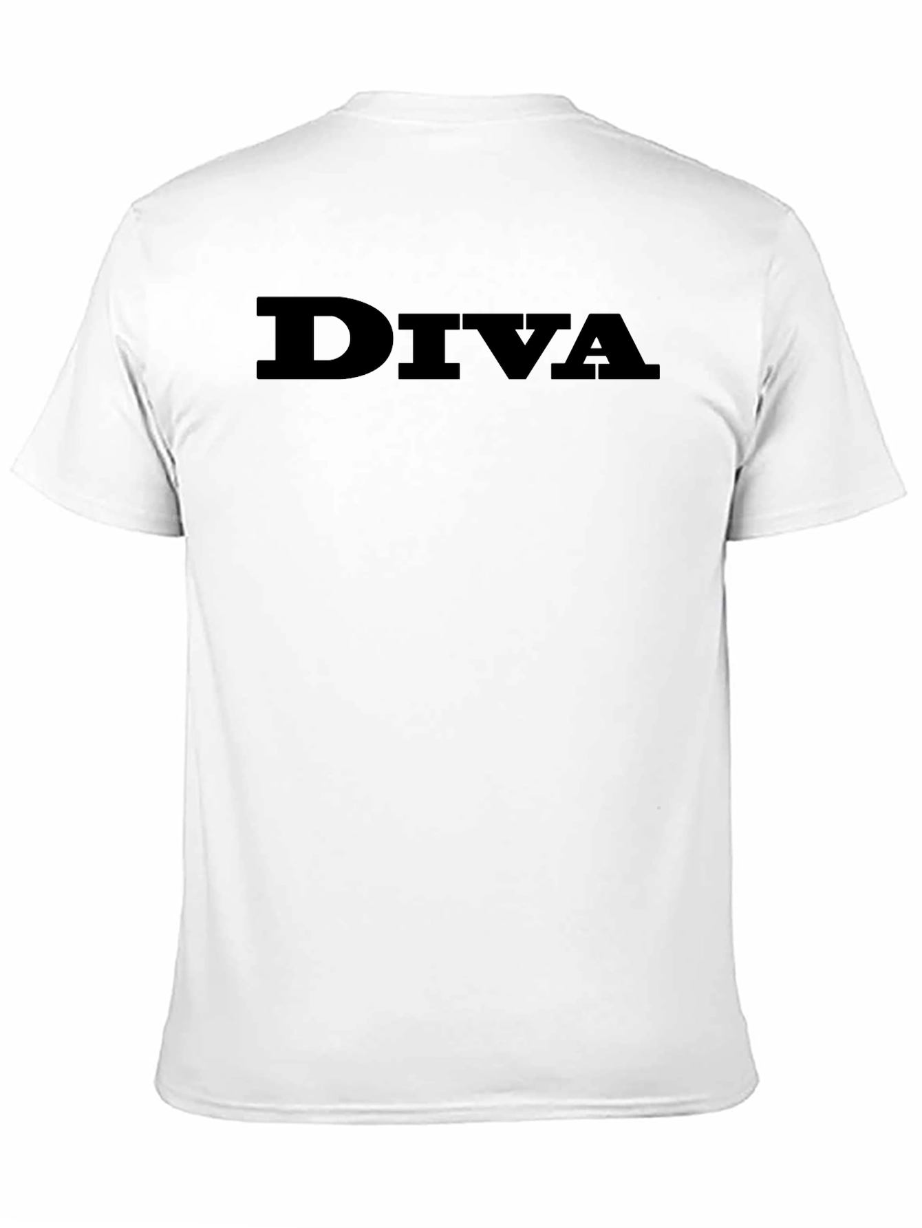 Black Diva Graphic Tee - Solid Black Crew Neck T-Shirt view 11