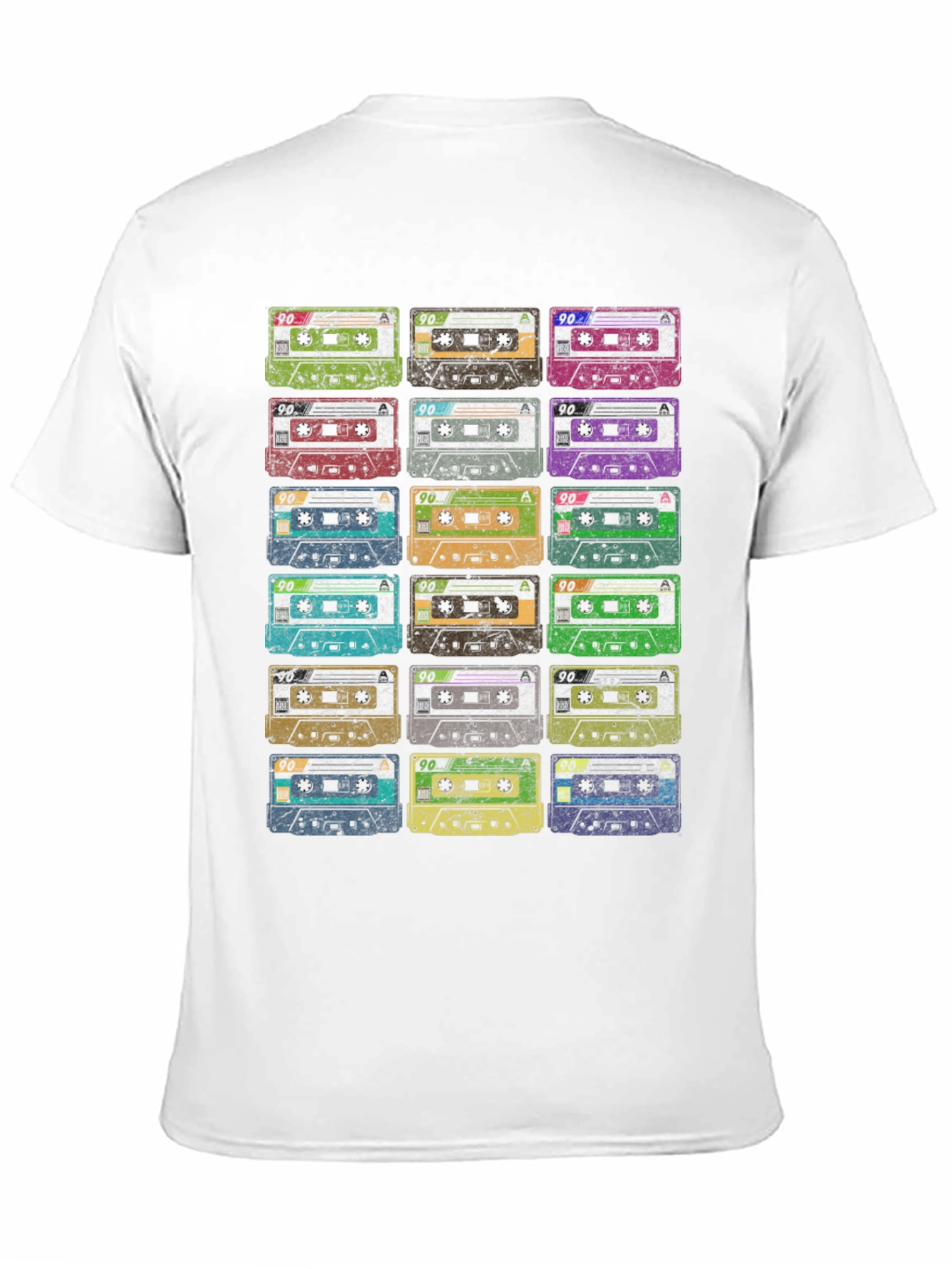 Black Retro Cassette Tape Graphic T-Shirt view 11