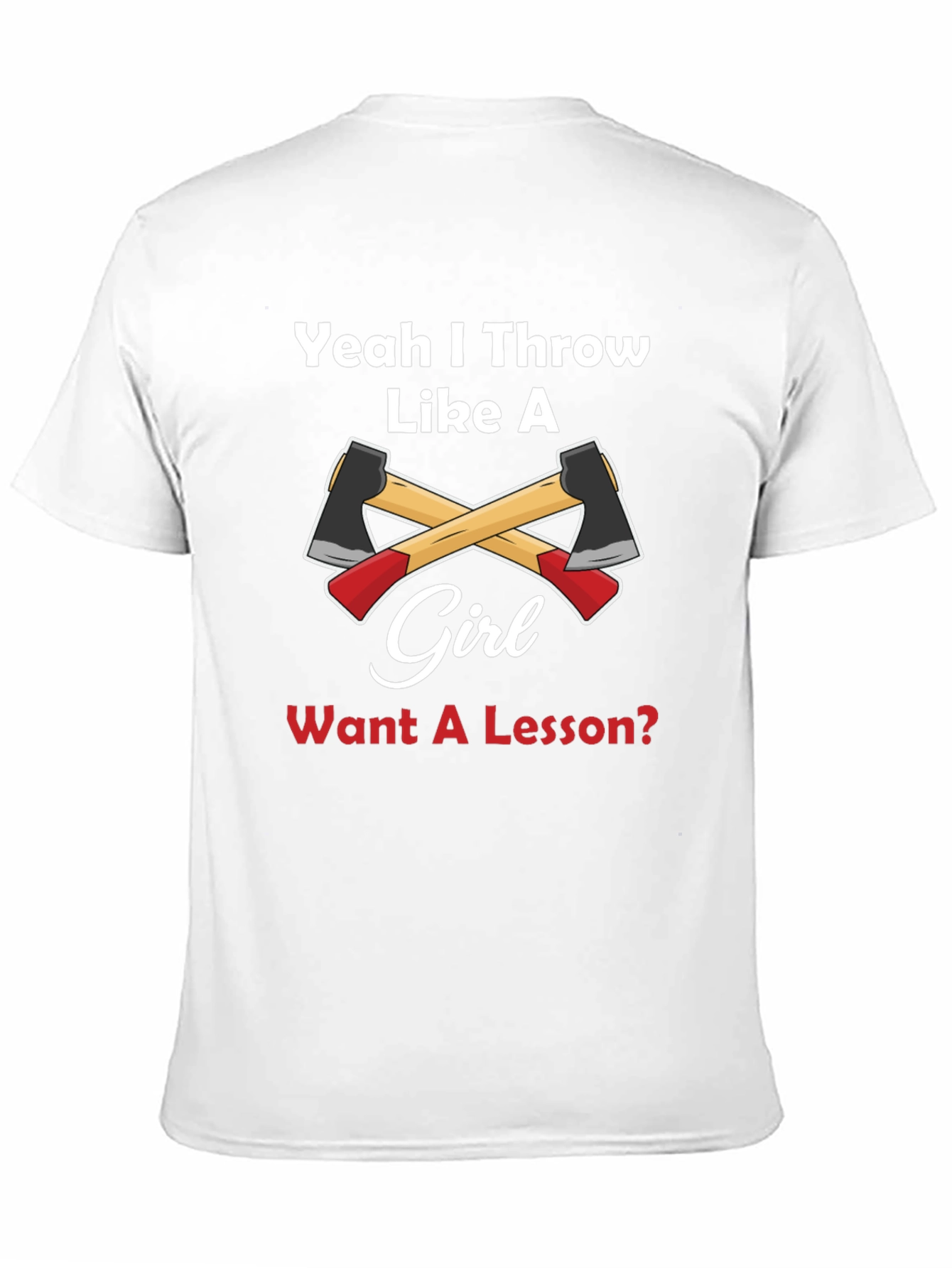 Black Yeah I Throw Like A Girl Axe Throwing T-Shirt view 11