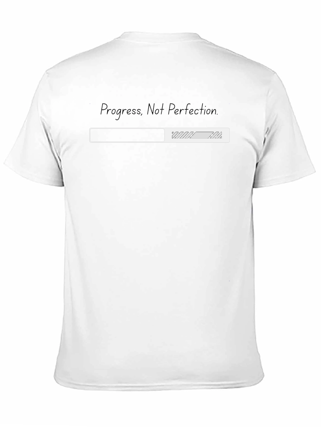 Black Progress Not Perfection Tee - Motivational Graphic Shirt view 11