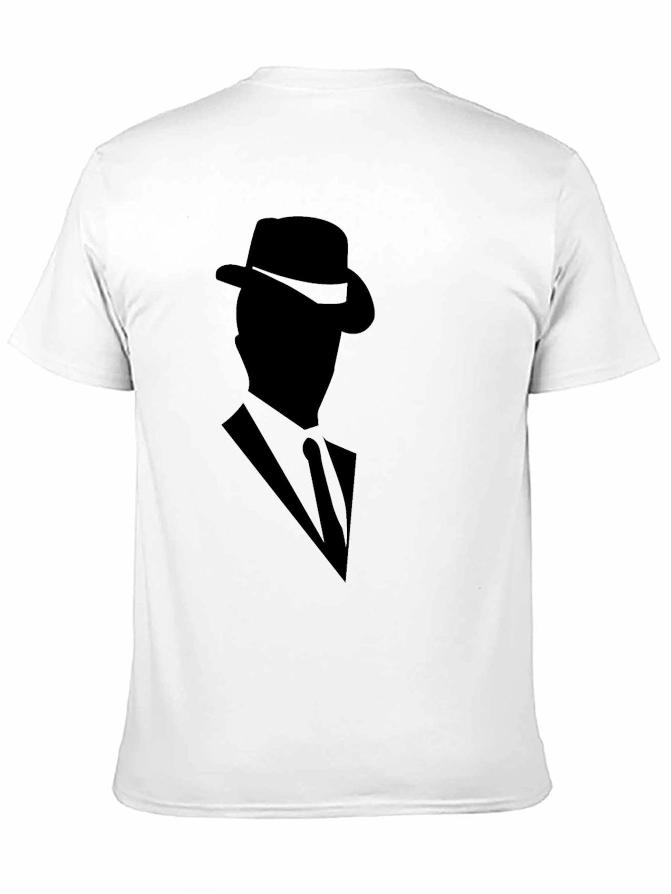 Black Mysterious Man Silhouette T-Shirt view 11