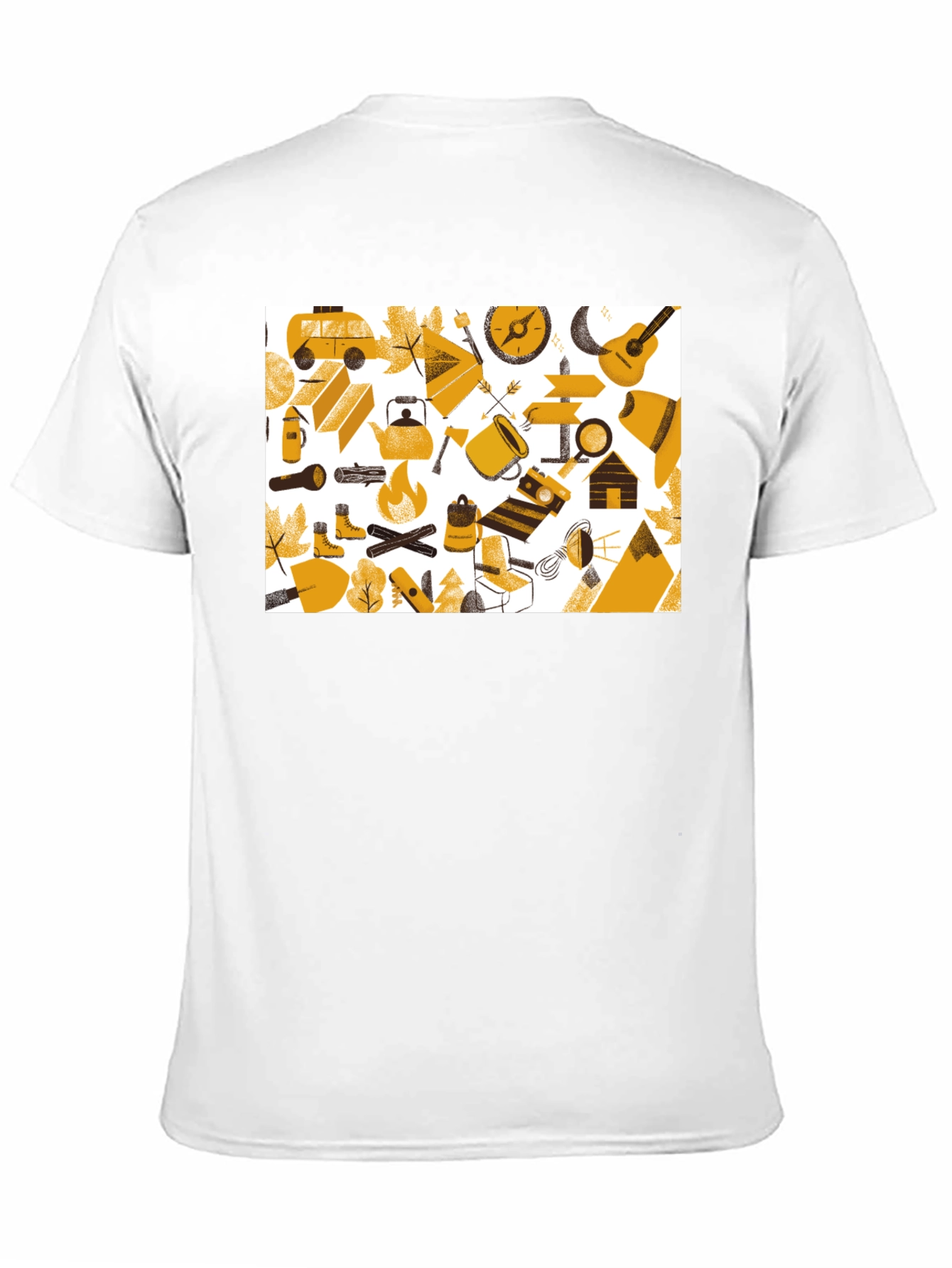 Black Camping Adventure Graphic Tee - Black Cotton Shirt view 11