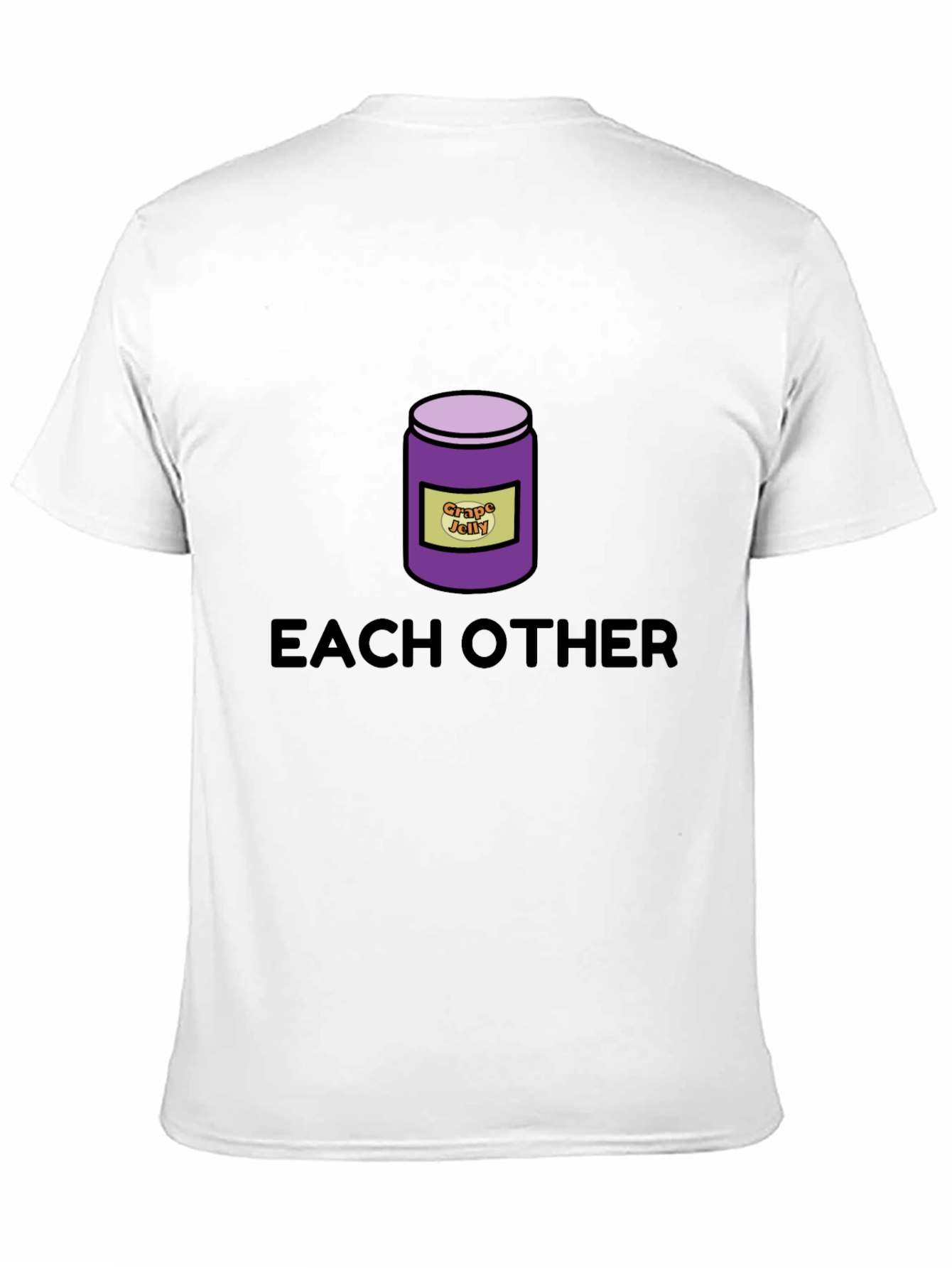 Black Funny "Grape Jelly Each Other" Black Graphic T-Shirt view 11