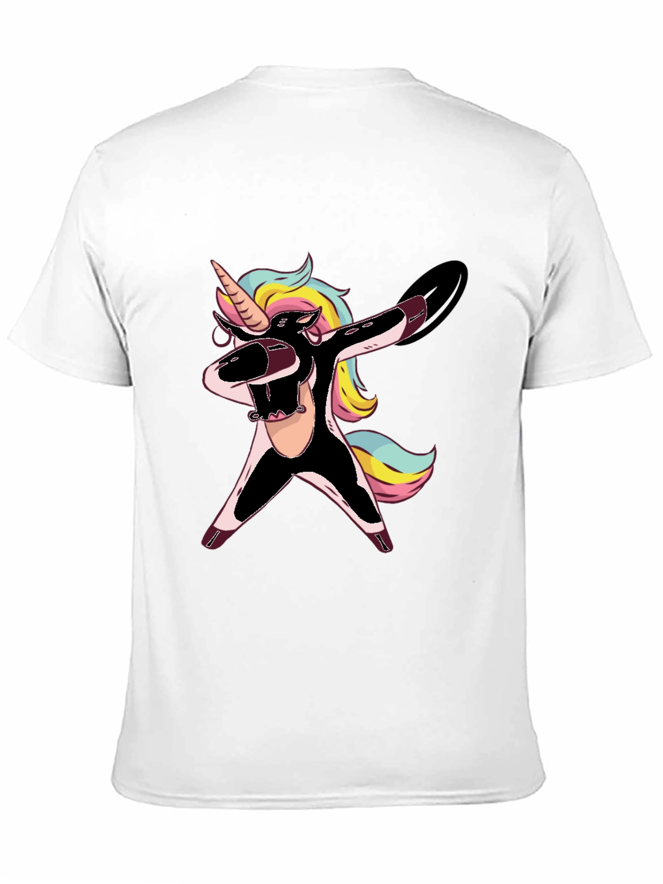 Black Dabbing Unicorn Graphic Tee - Black T-Shirt view 11