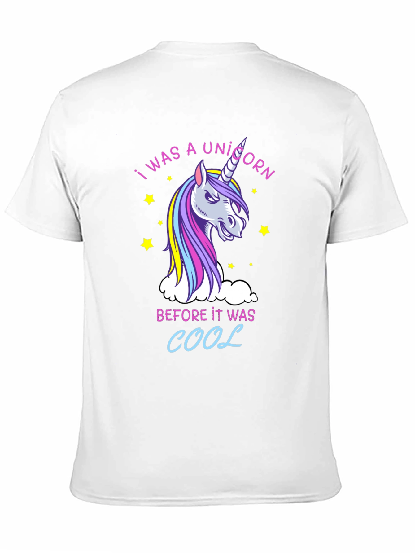 Black I Was a Unicorn T-Shirt - Funny Graphic Tee view 11