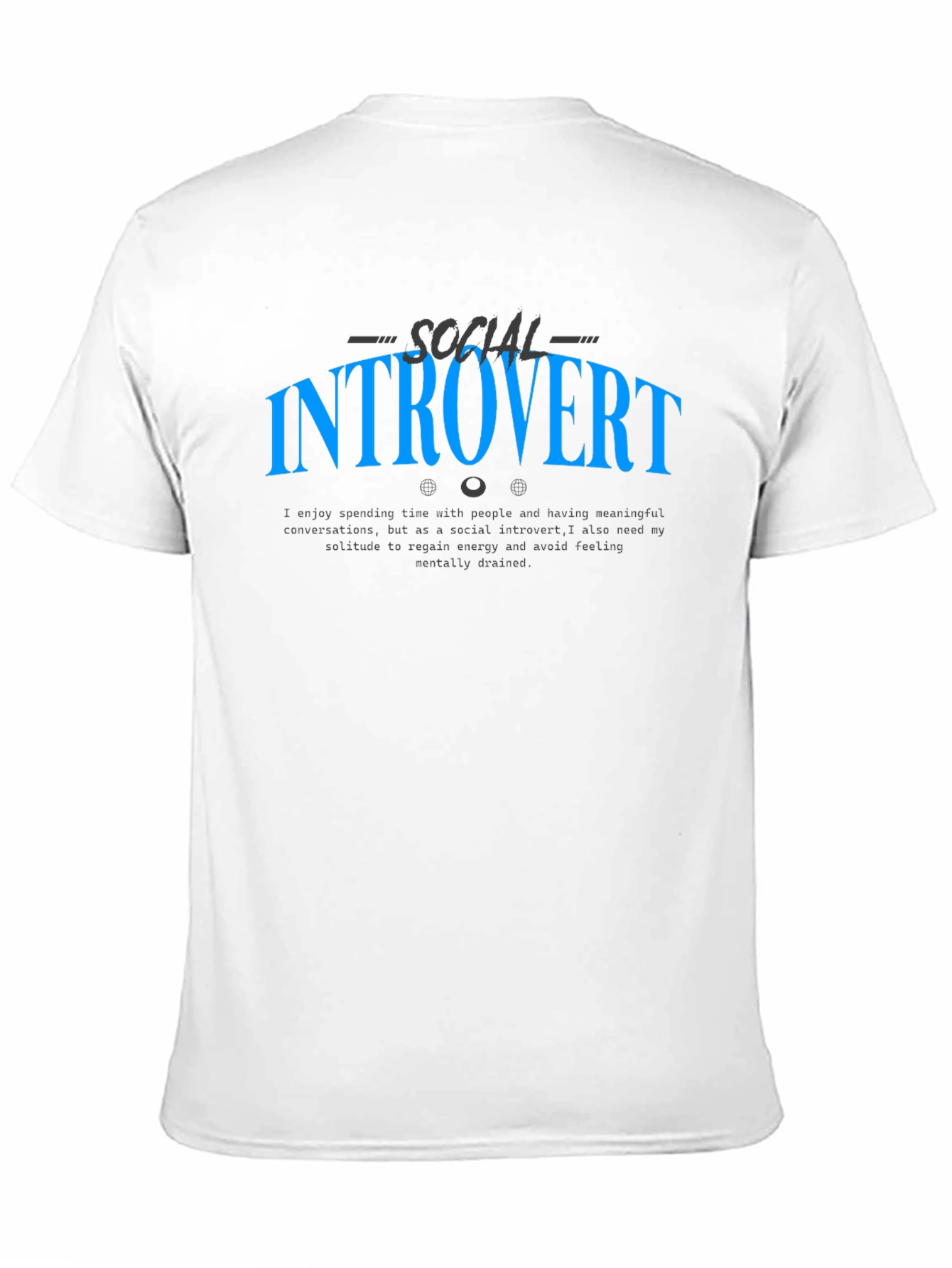Black Social Introvert Graphic Tee view 11