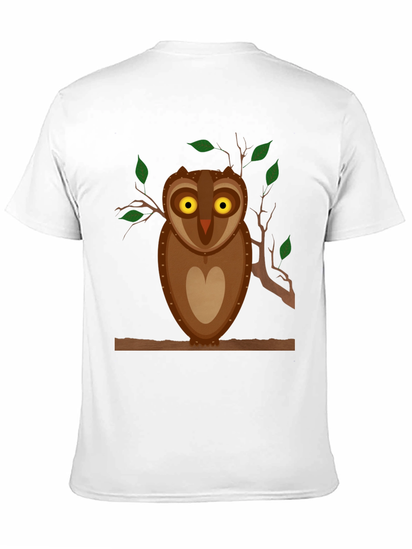 Black Owl Graphic Tee - Black Cotton Blend T-Shirt view 11