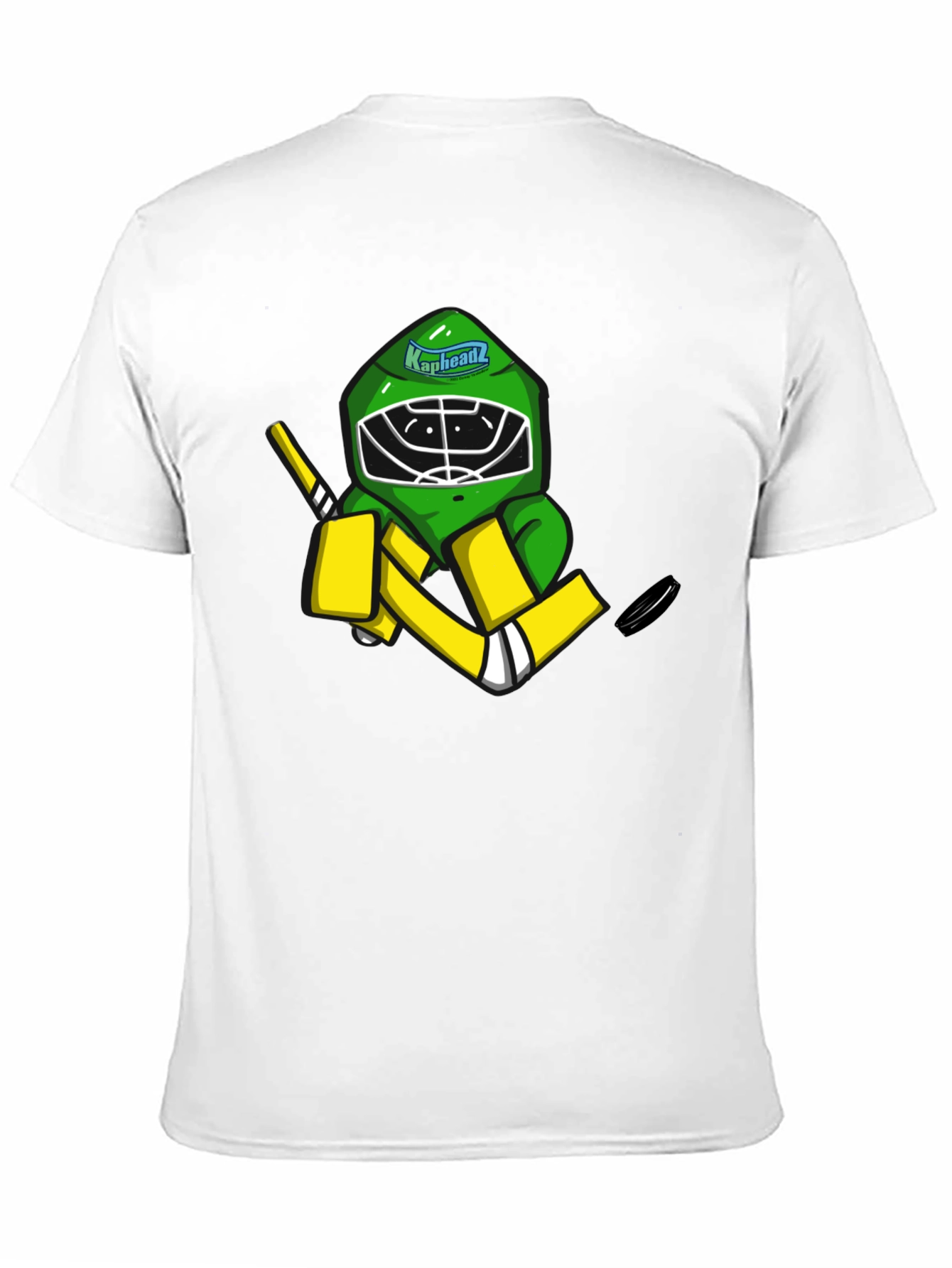 Black Kapheadz Hockey Goalie T-Shirt - Black Cotton Tee view 11