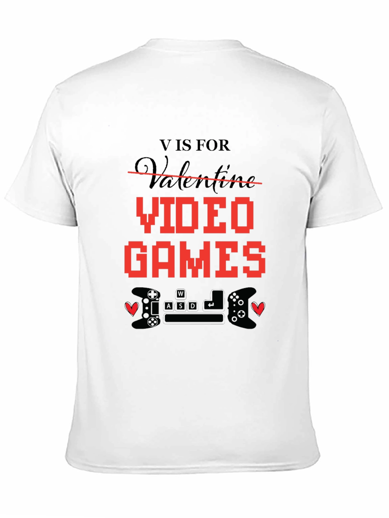 Black V is for Video Games T-Shirt view 11