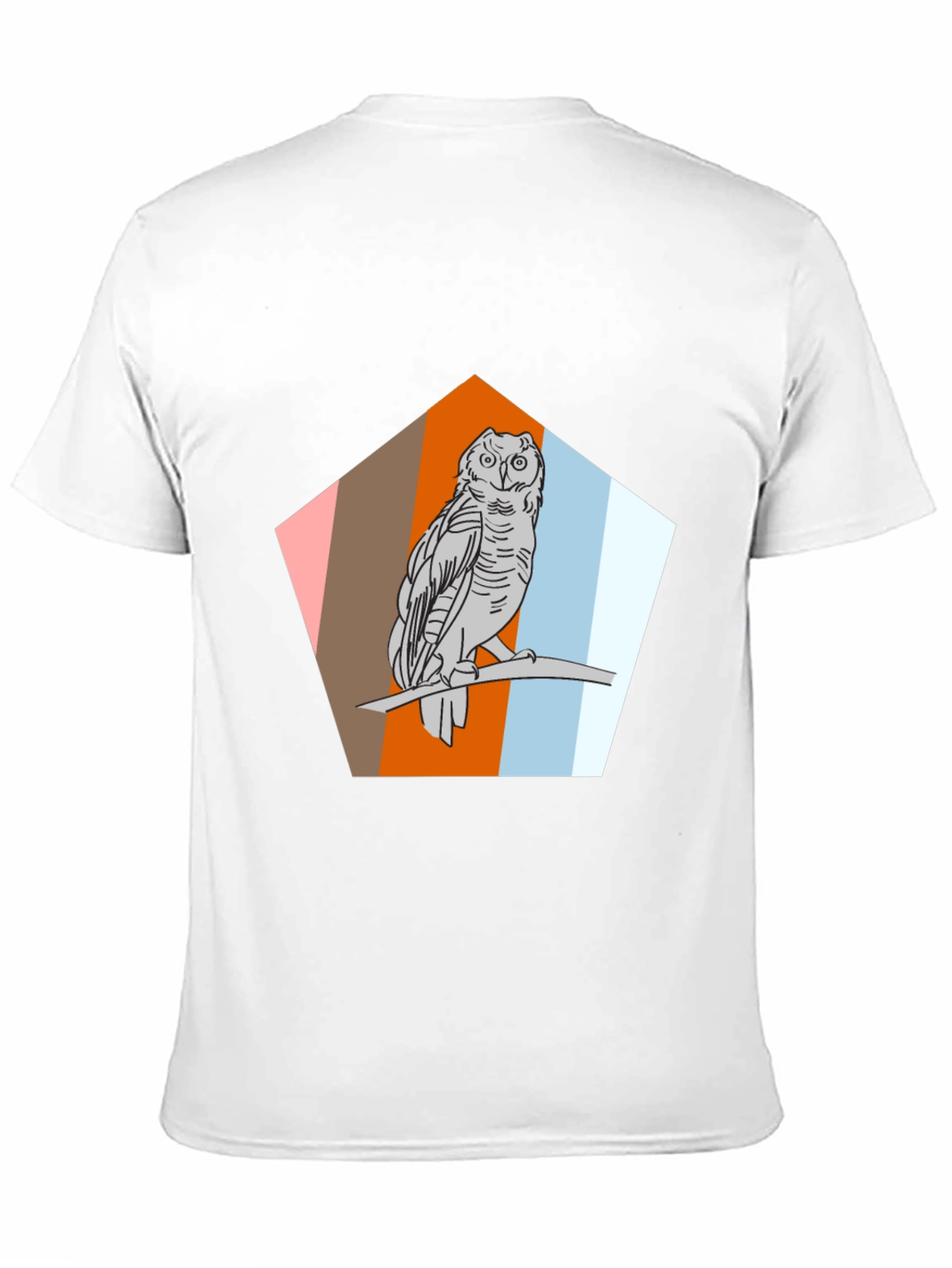 Black Owl Graphic Print Black T-Shirt view 11