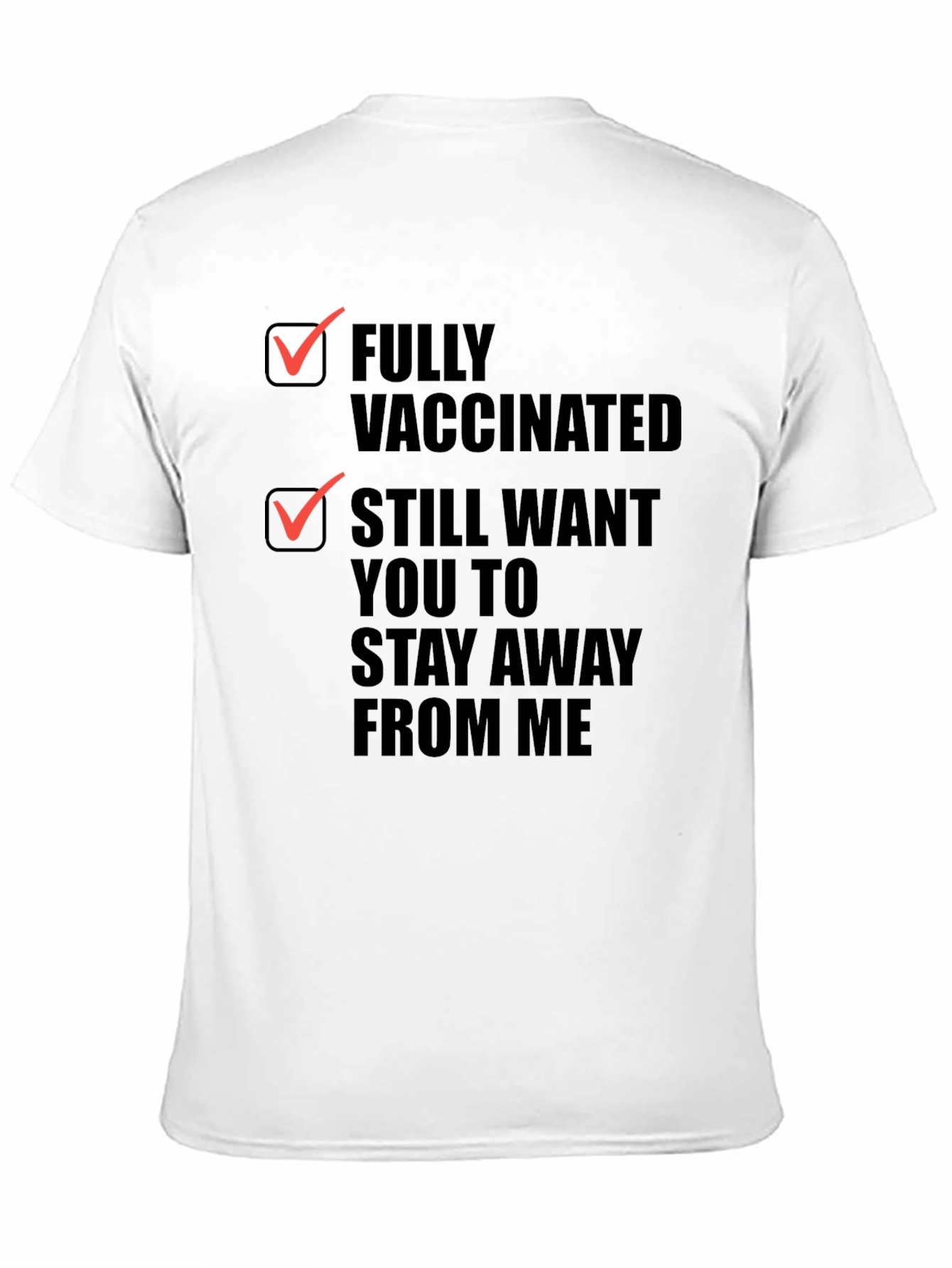 Black Fully Vaccinated, Stay Away Funny Graphic Tee view 11