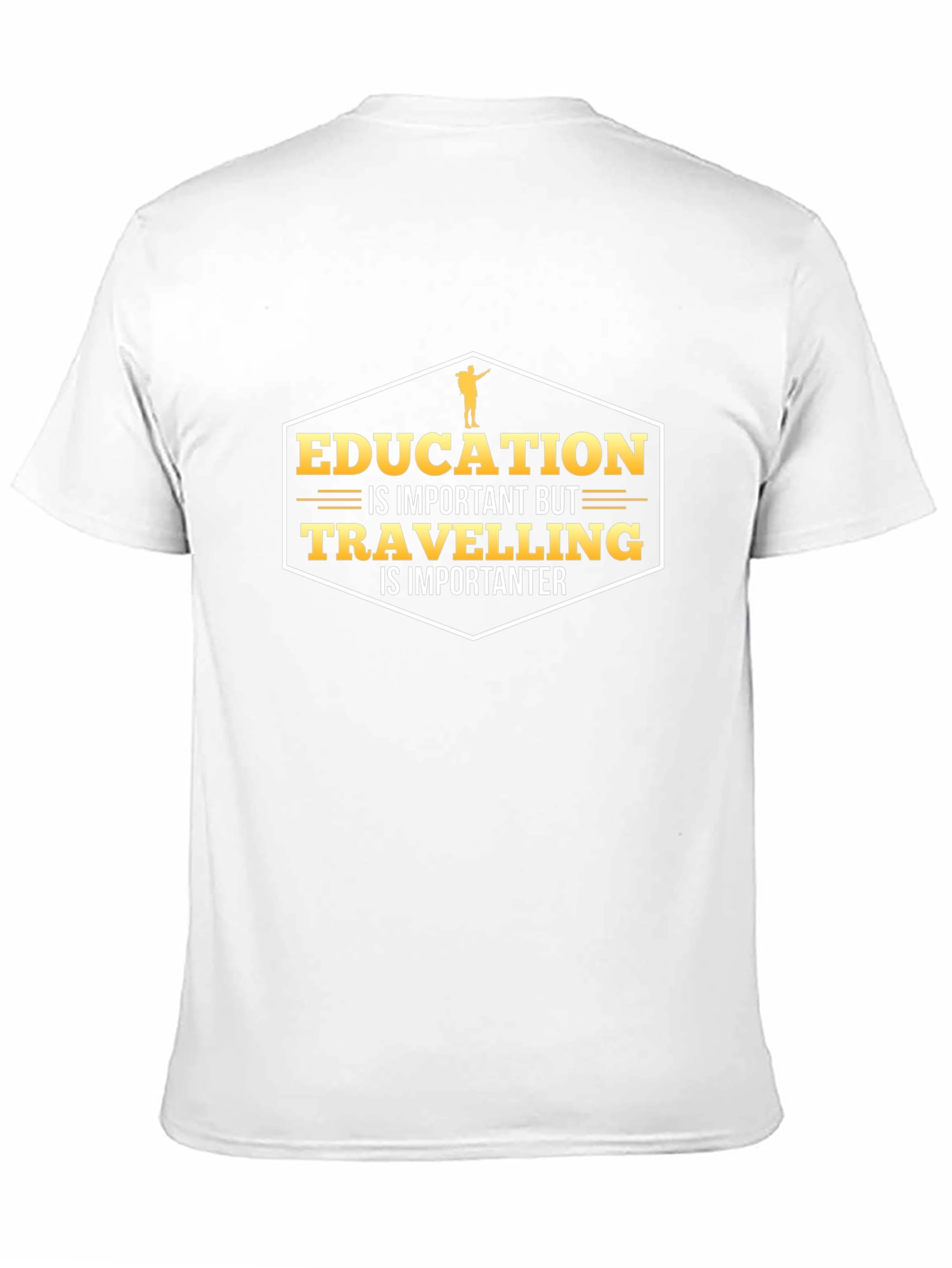 Black Education vs. Travel Tee - Important Debate T-Shirt view 11