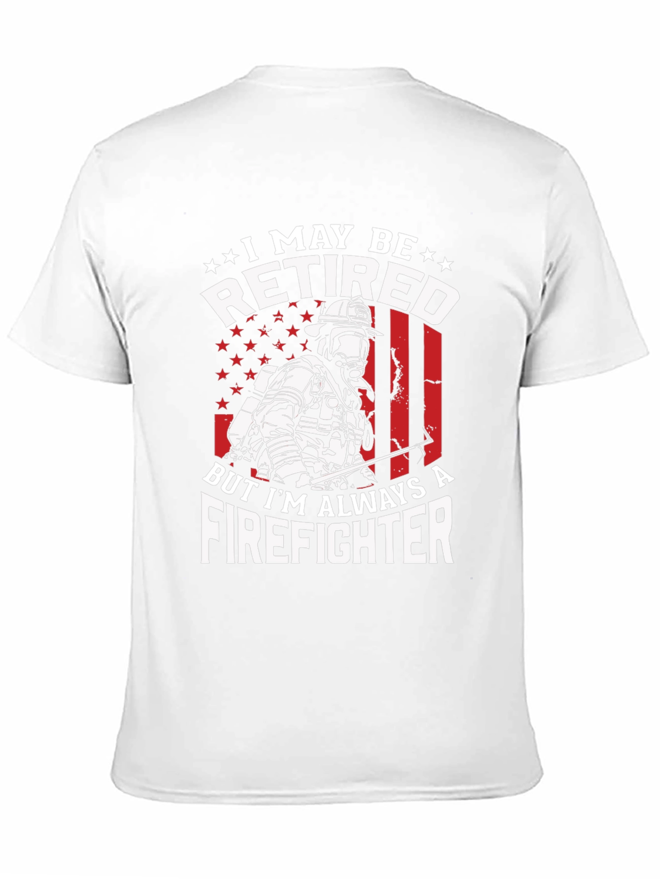 Black Retired Firefighter Graphic T-Shirt view 11