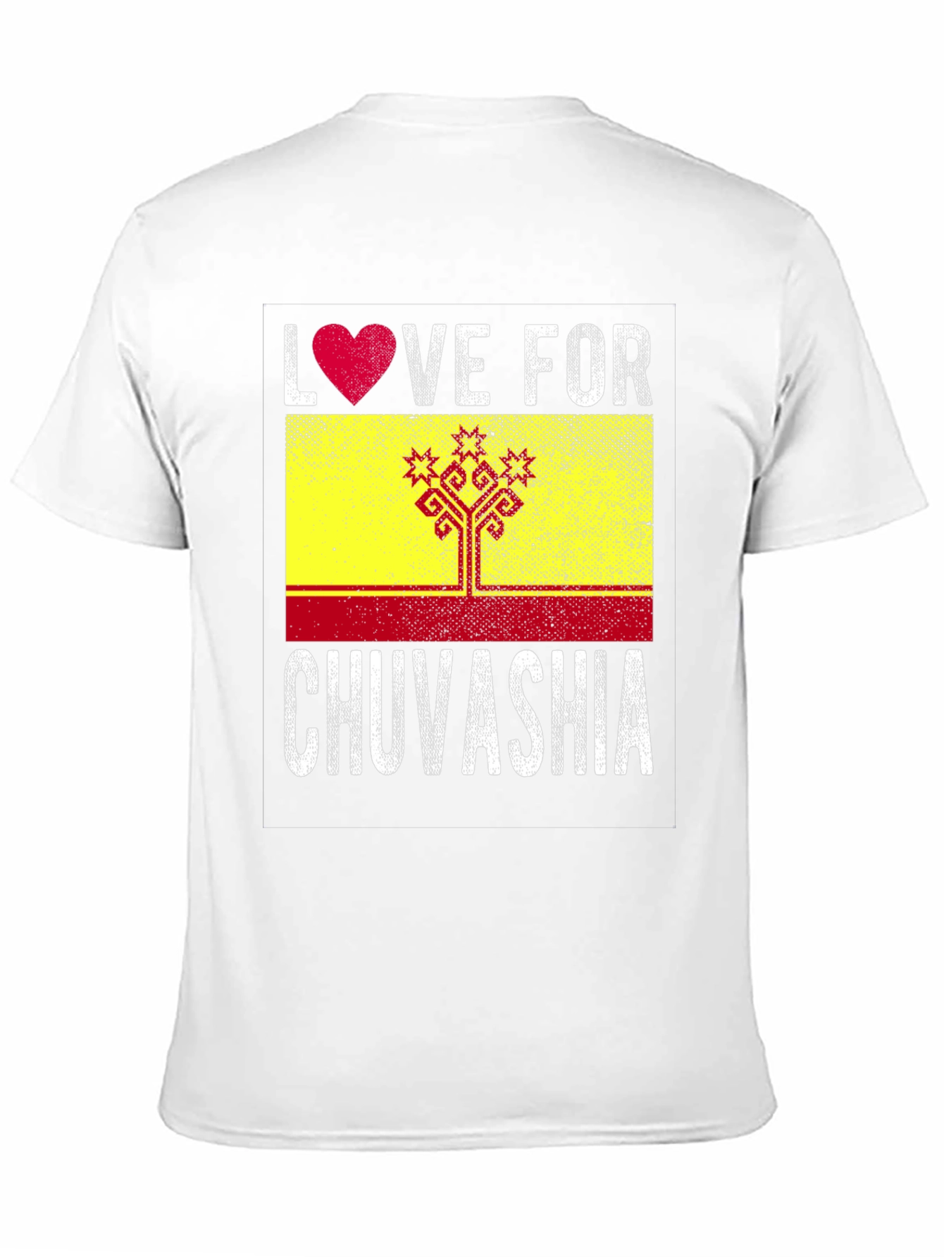 Black Love for Chuvashia T-Shirt - Flag Graphic Tee view 11