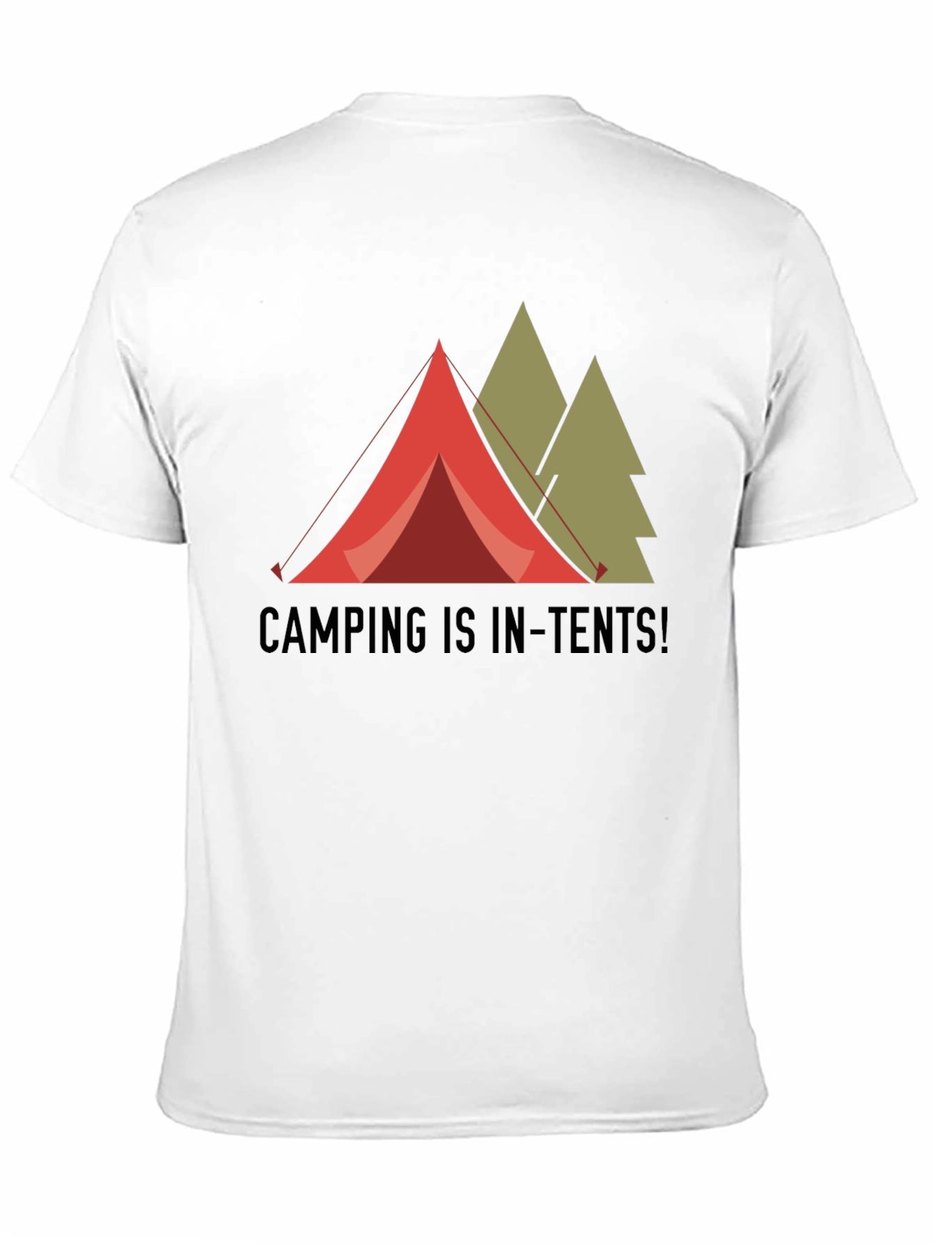 Black Camping is In-Tents! Graphic T-Shirt view 11