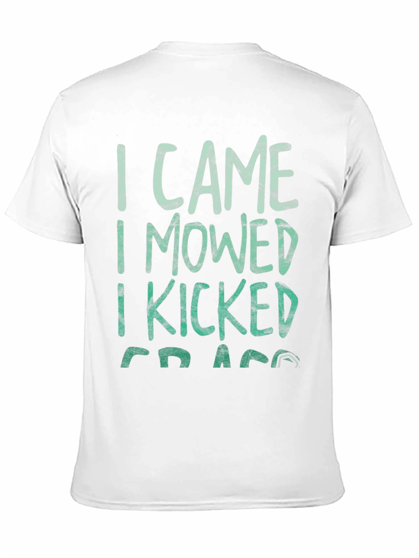 Black I Came I Mowed I Kicked Grass Tee view 11