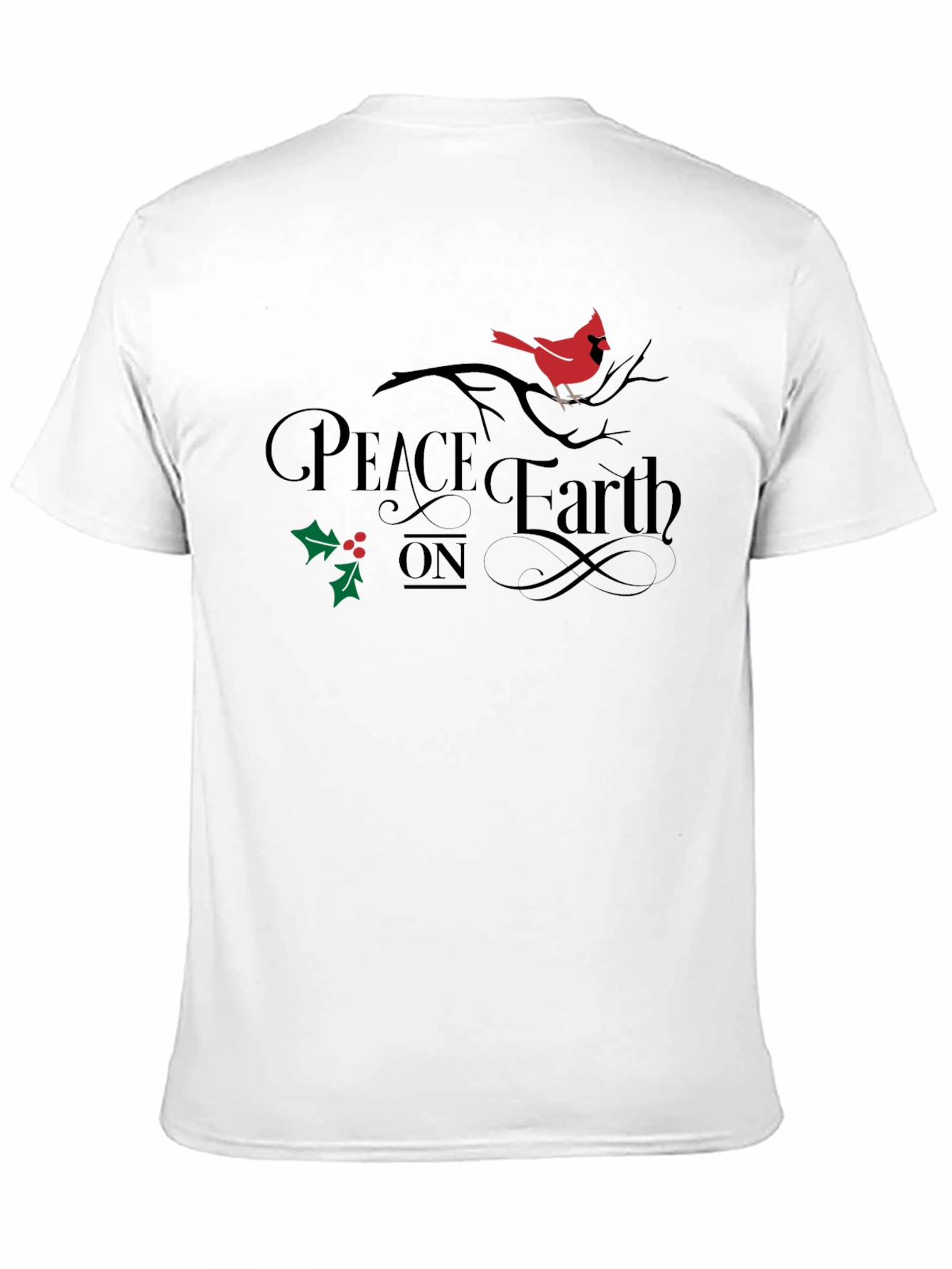Black Peace On Earth Cardinal Graphic Tee view 11