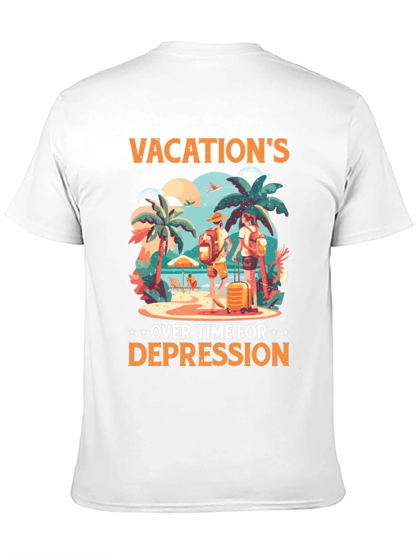 Black Vacation's Over Funny T-Shirt view 11