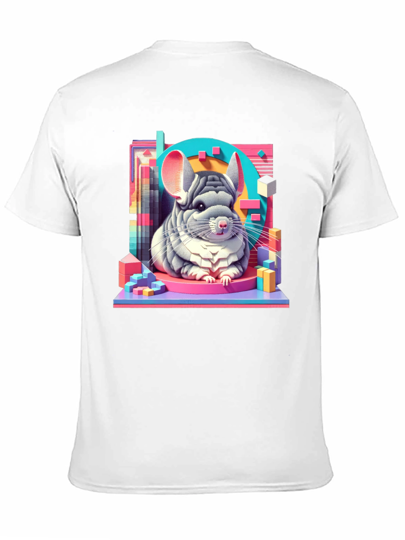 Black Chinchilla Graphic Tee - Unique Animal Art T-Shirt view 11