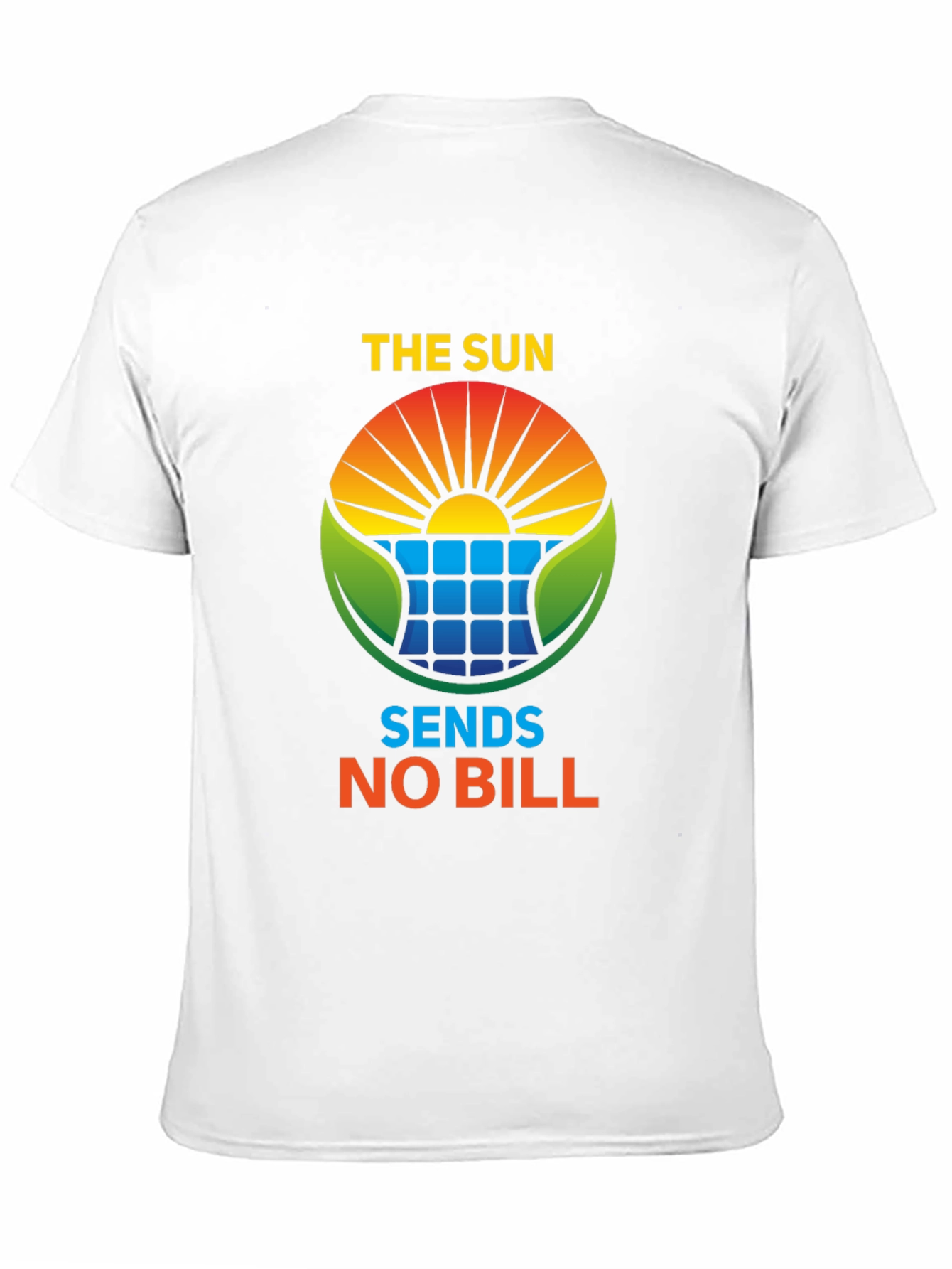 Black Eco-Friendly "The Sun Sends No Bill" Solar Energy T-Shirt view 11