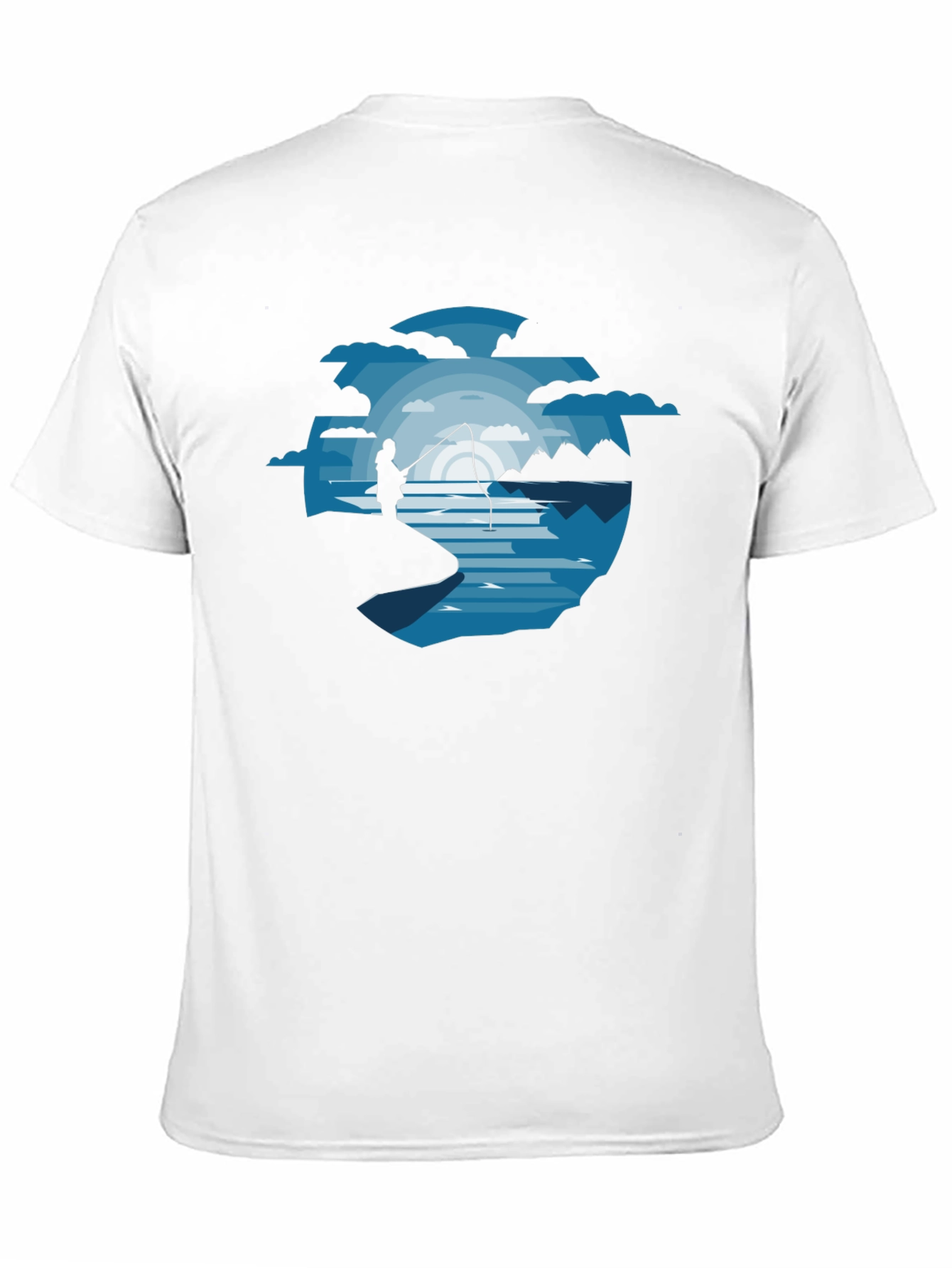 Black Fishing Silhouette Graphic Tee - Black view 11