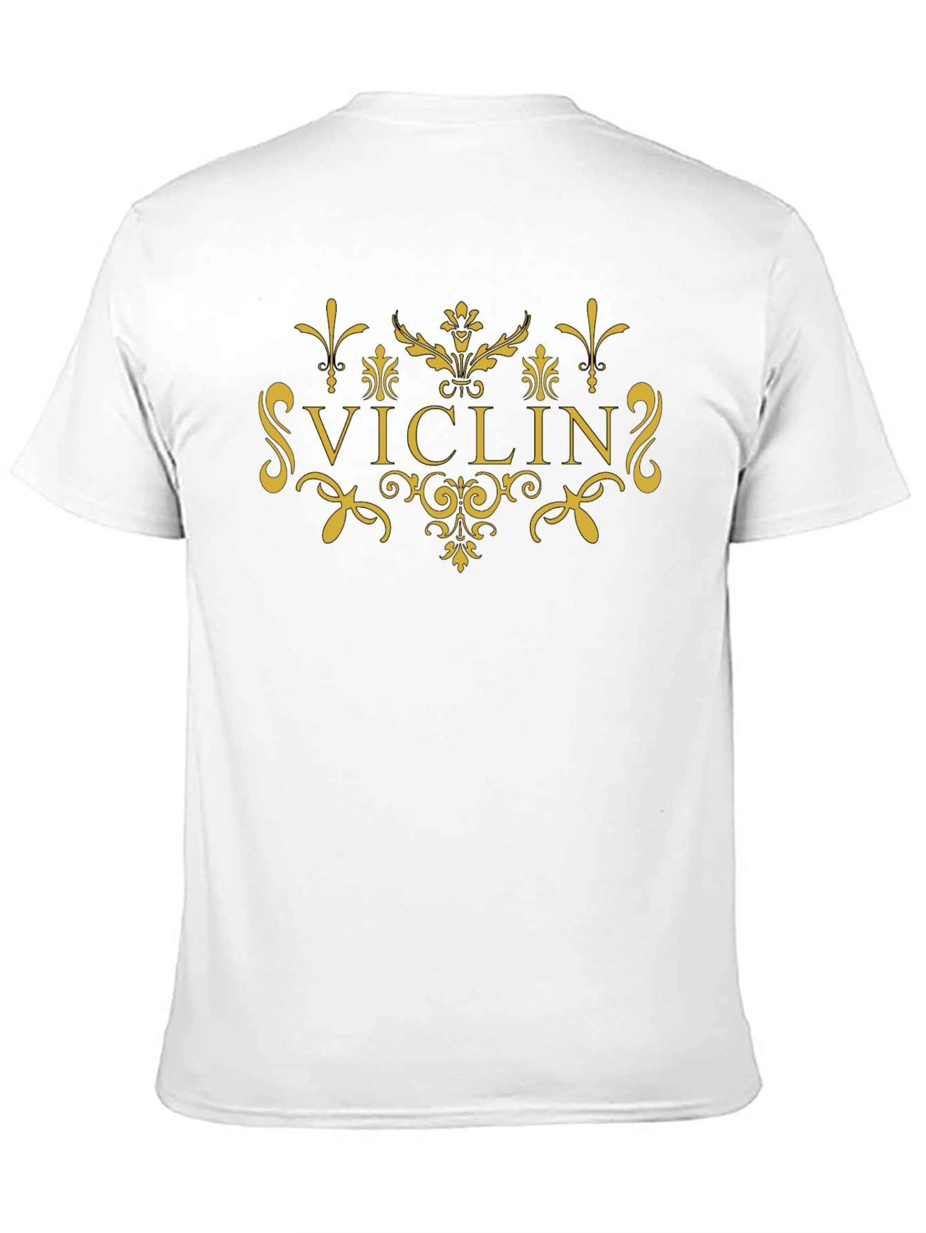 Black Viclin Black T-Shirt Gold Design view 11