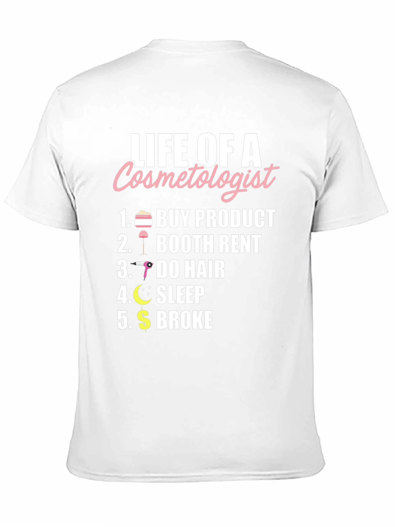 Black Life of a Cosmetologist Graphic T-Shirt view 11