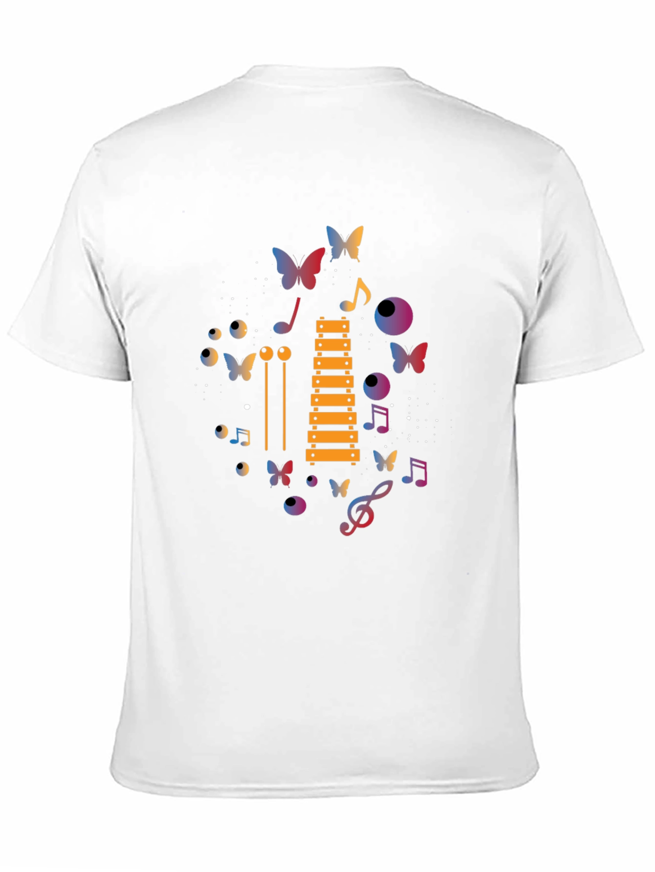 Black Musical Butterfly Graphic T-Shirt view 11