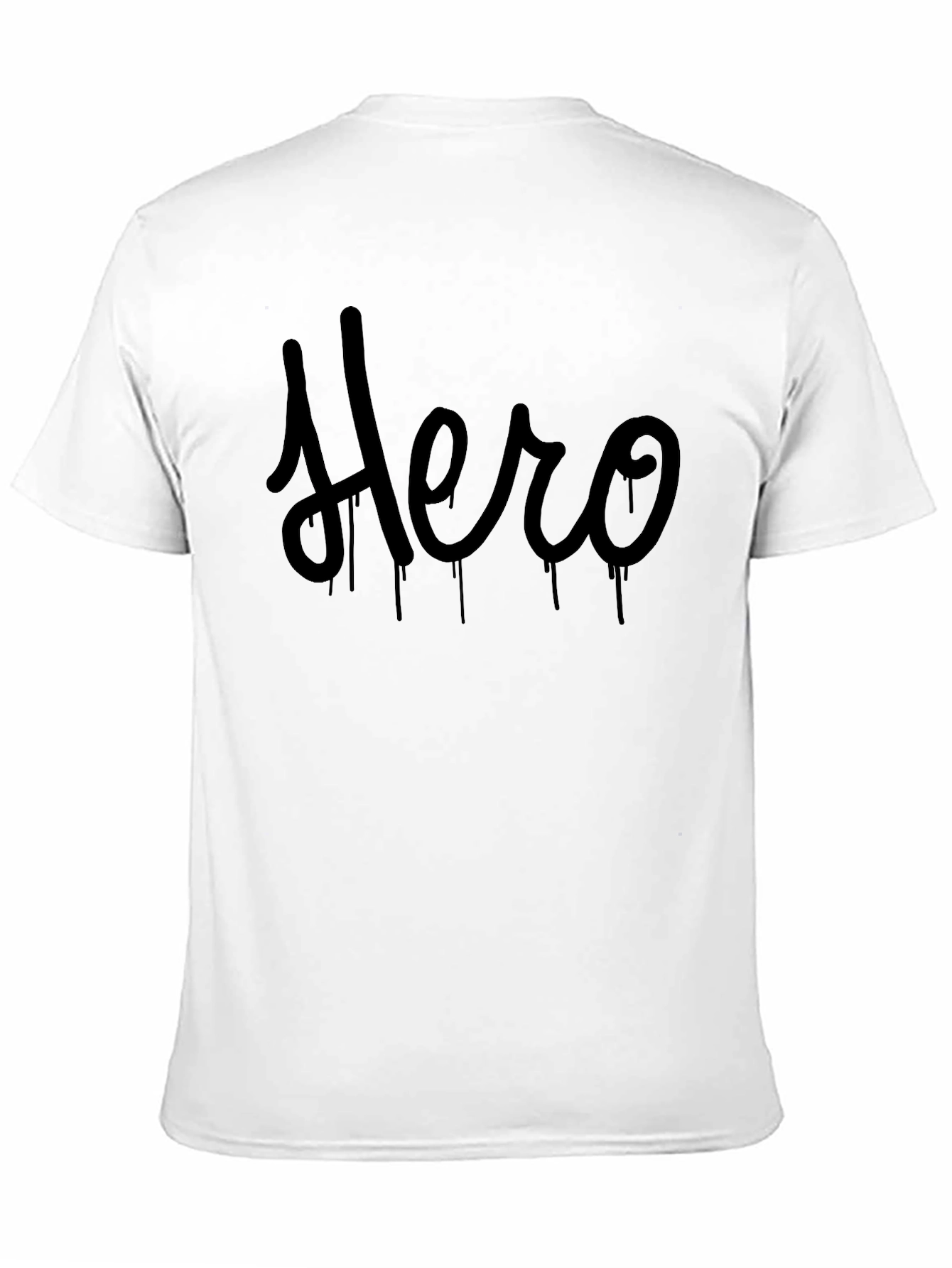Black Hero Graphic Print T-Shirt - Men's Casual Tee view 11