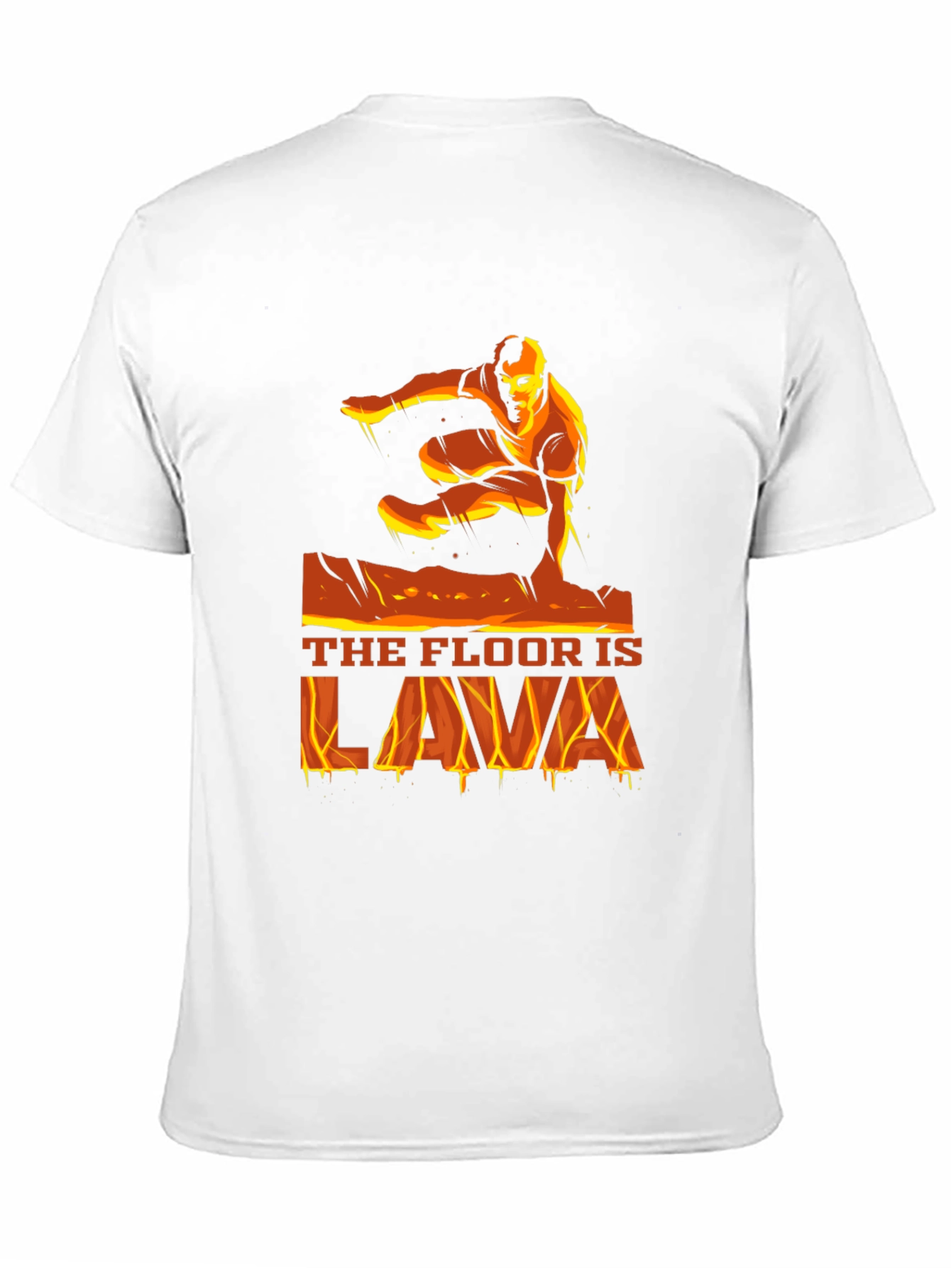 Black The Floor is Lava Graphic T-Shirt - Black view 11