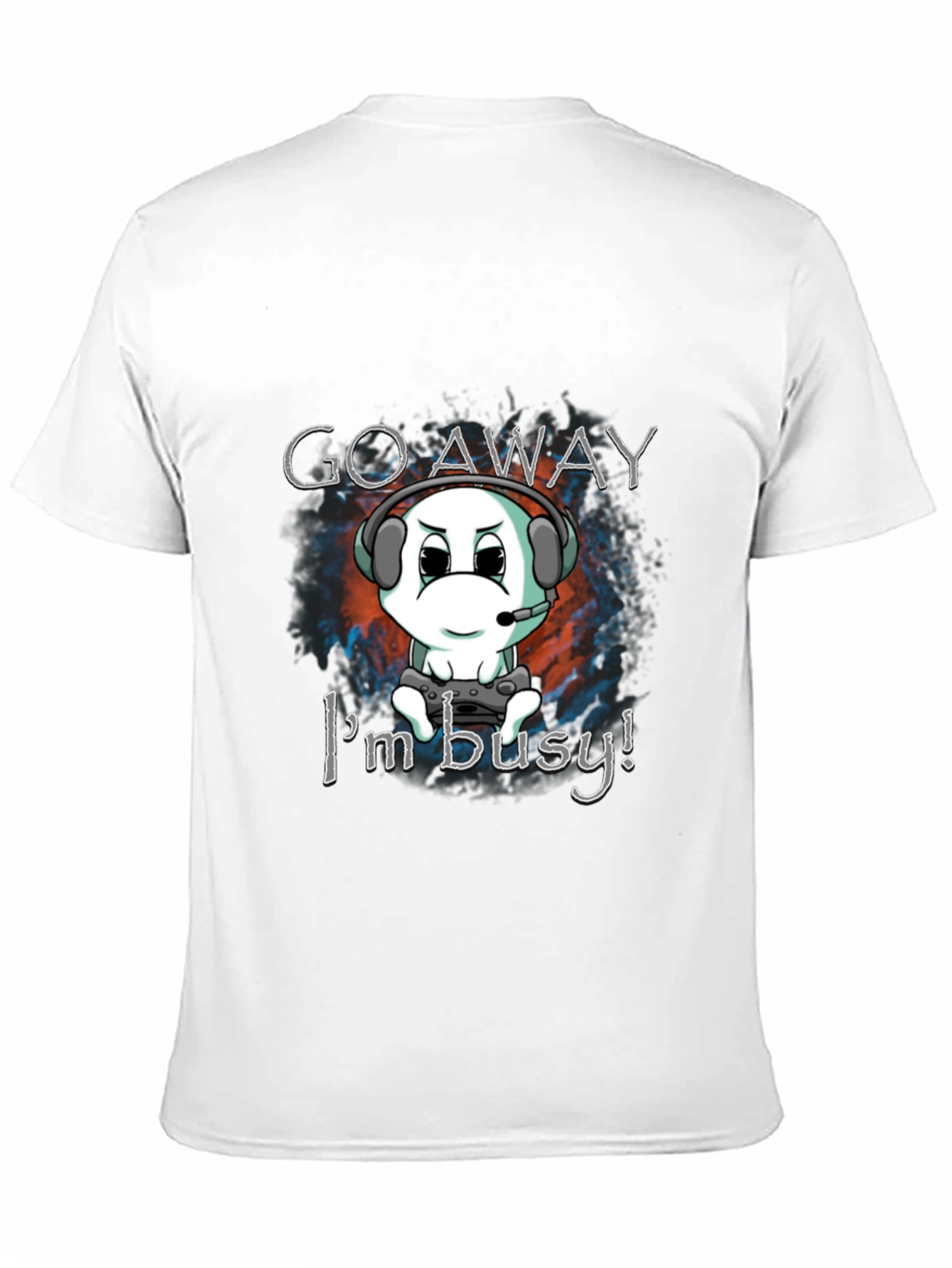 Black Gamer Tee: Go Away, I'm Busy! view 11