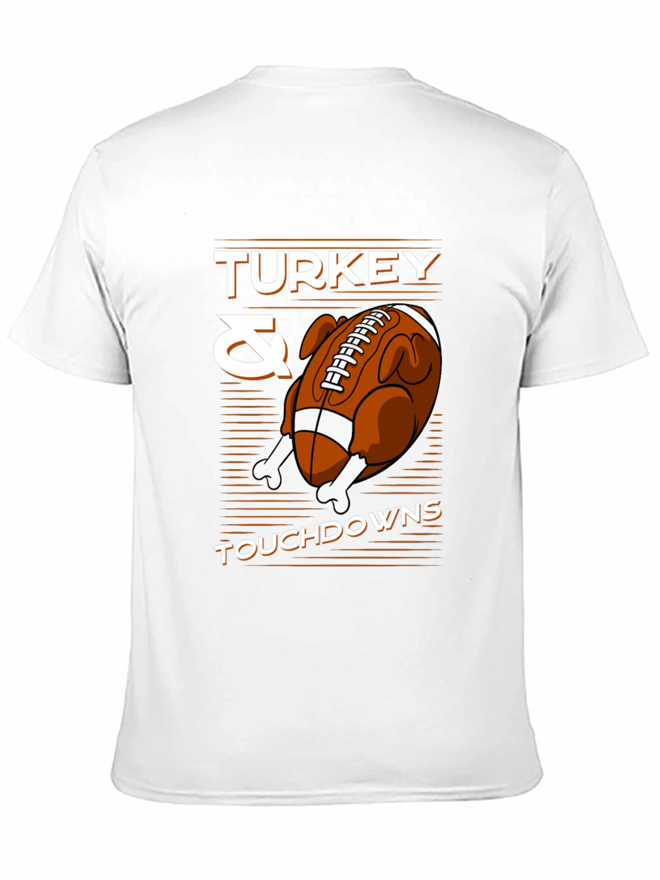 Black Turkey & Touchdowns Graphic T-Shirt view 11