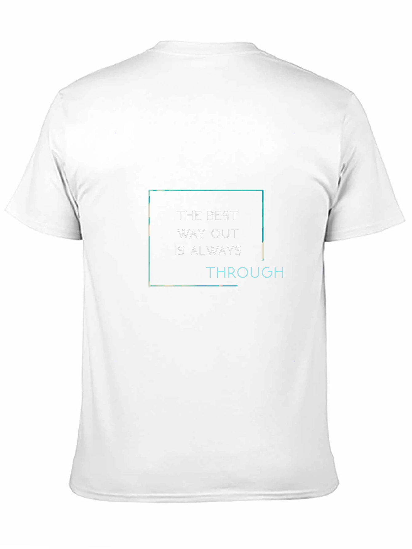 Black Inspirational Slogan Tee - Best Way Out T-Shirt view 11