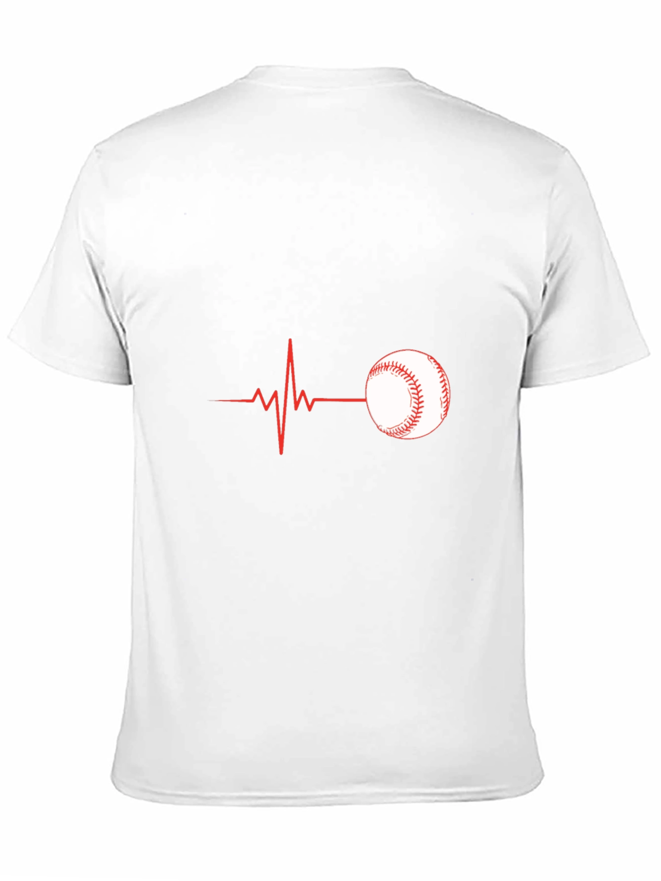 Black Baseball Heartbeat Graphic Tee - Black Cotton T-Shirt view 11