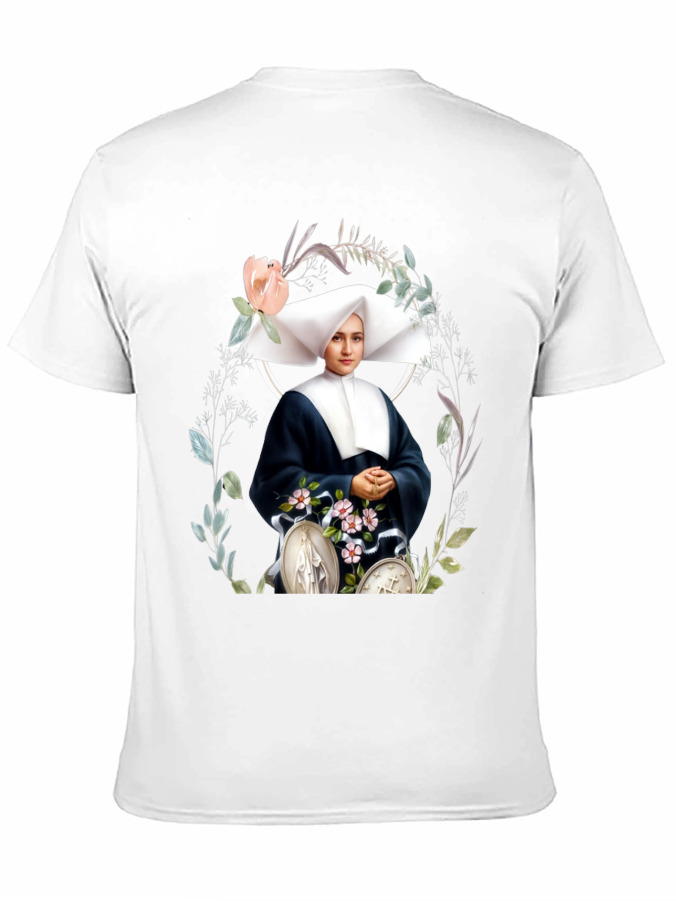 Black Nun Portrait Graphic Tee view 11