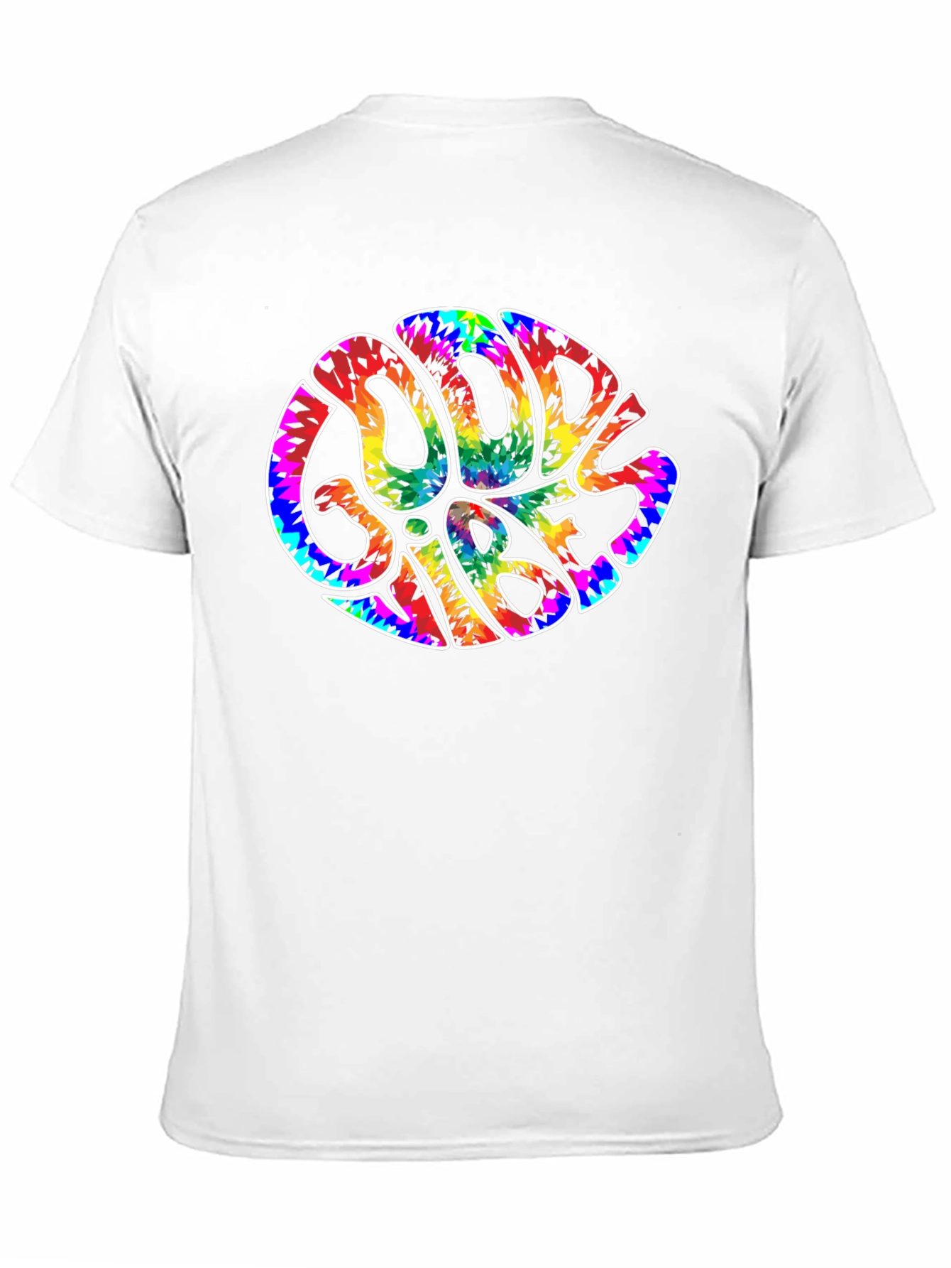 Black Good Vibes Tie Dye Graphic T-Shirt view 11