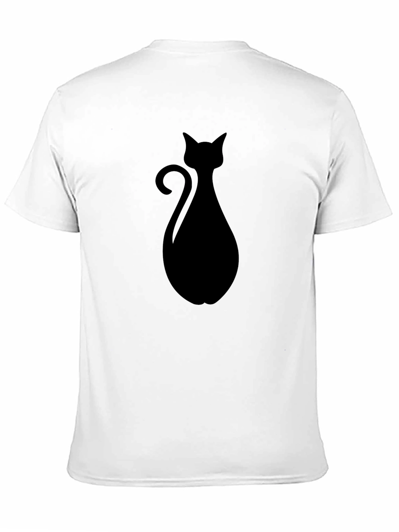 Black Black Cat Silhouette Graphic T-Shirt view 11