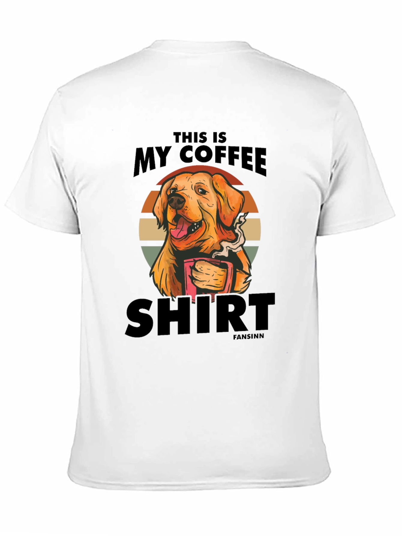 Black Coffee Dog T-Shirt: Funny Novelty Tee view 11